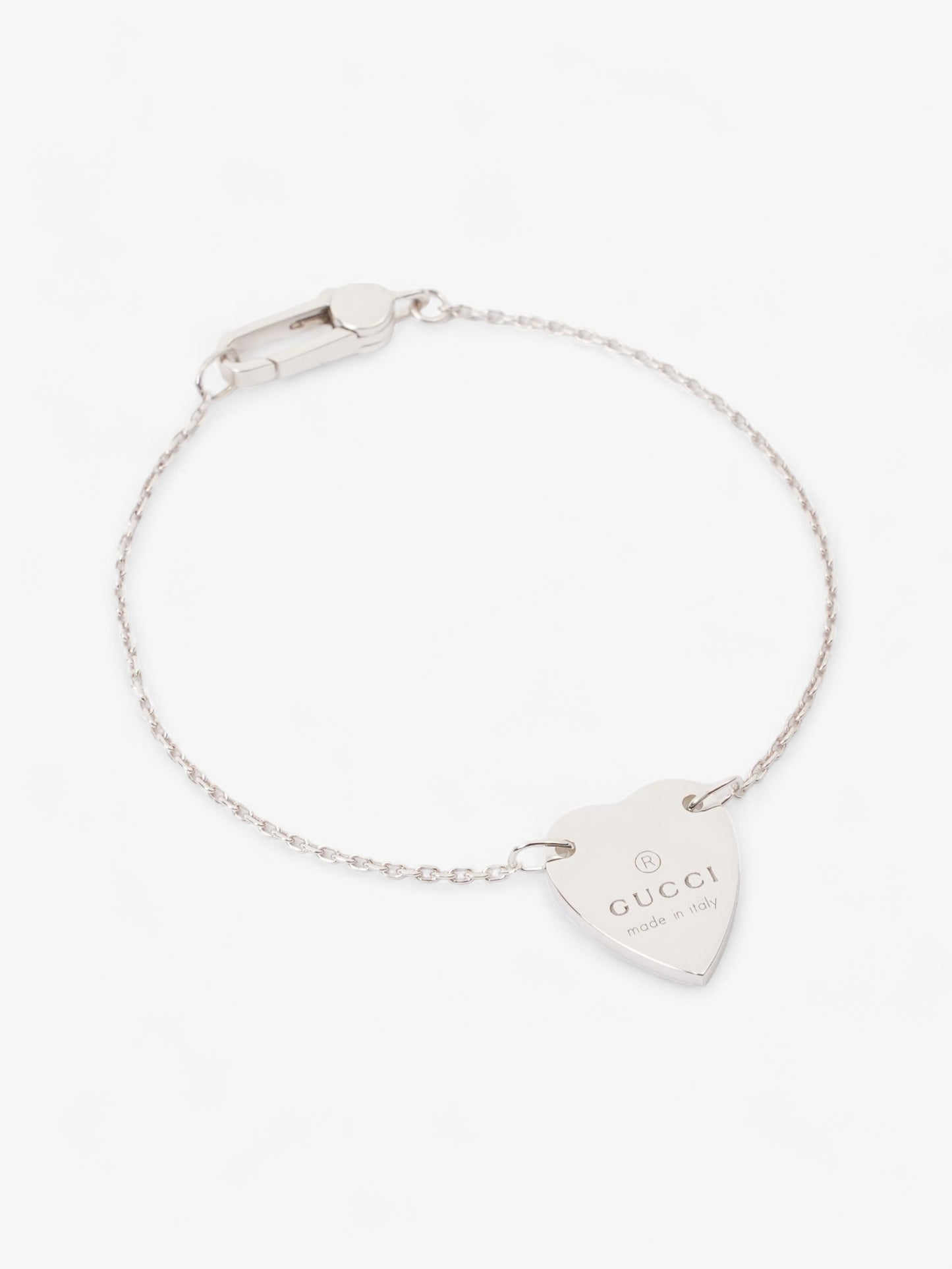 Gucci Heart Bracelet Silver Silver Sterling 17