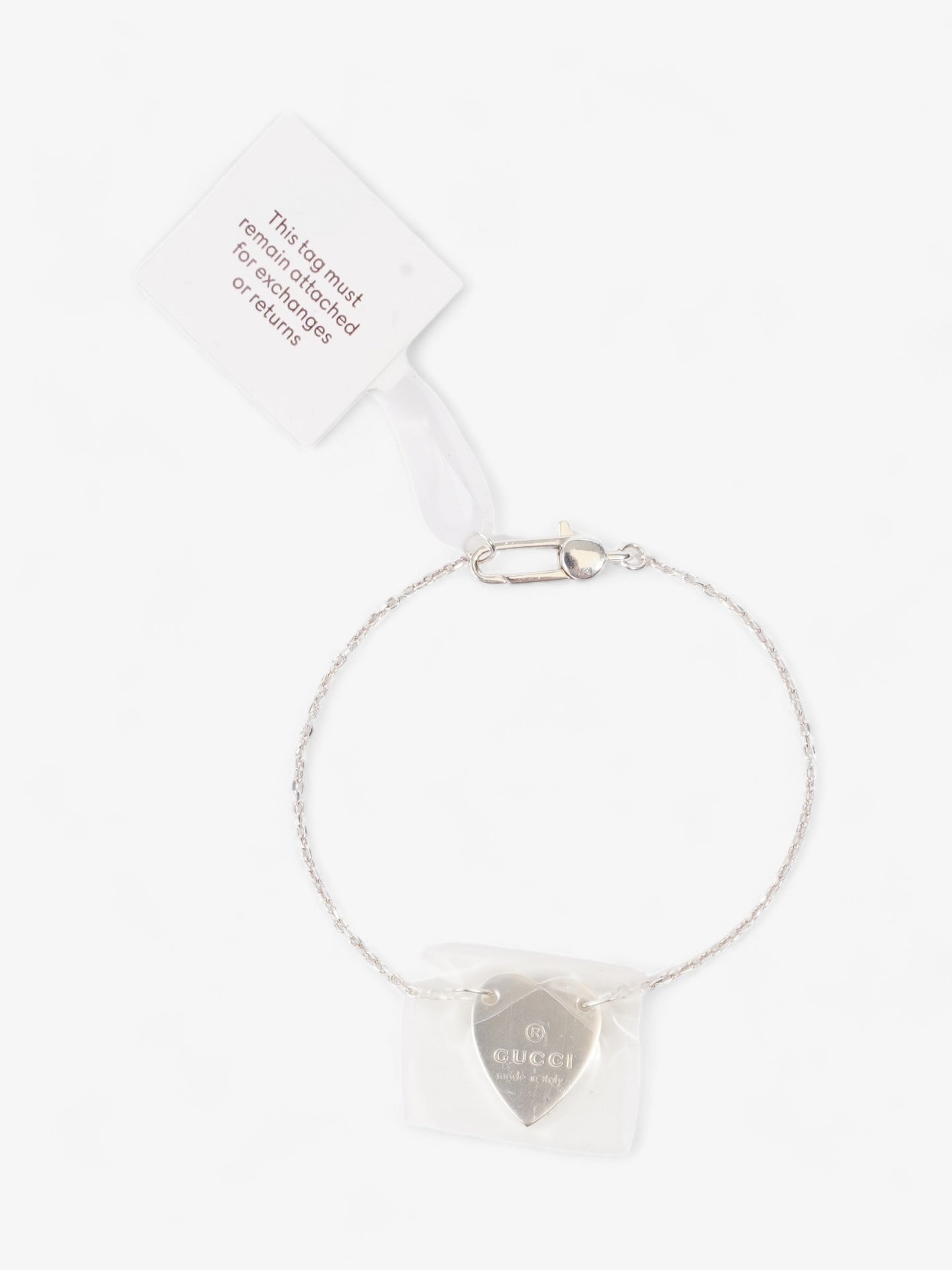 Gucci Heart Bracelet Silver Silver Sterling 17