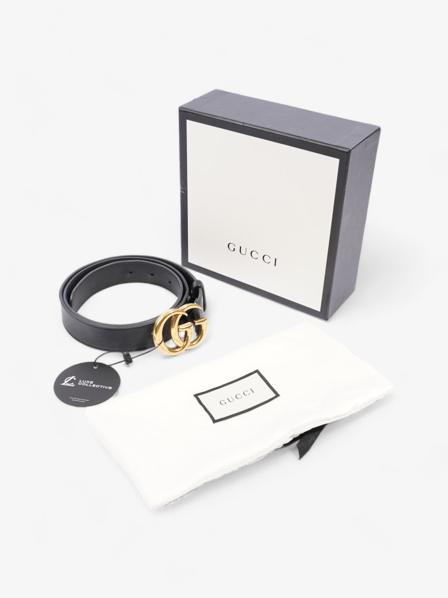 Gucci GG Marmont Belt Black Leather 90cm 36"