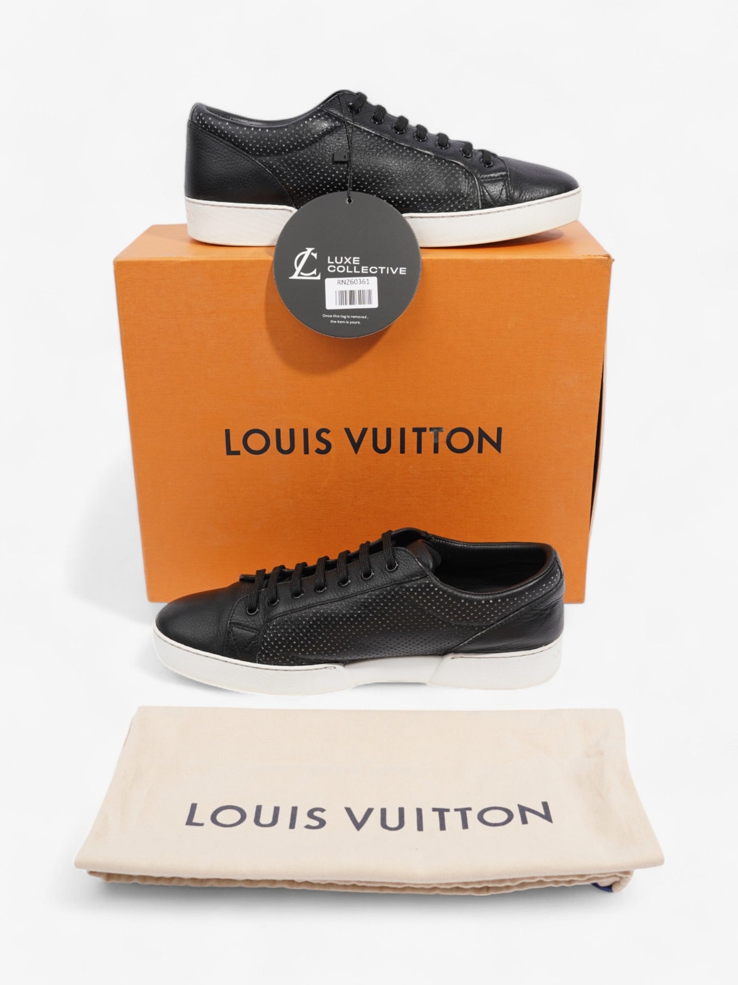 Louis Vuitton Frontrow Sneakers Black Leather EU 40.5 UK 6.5