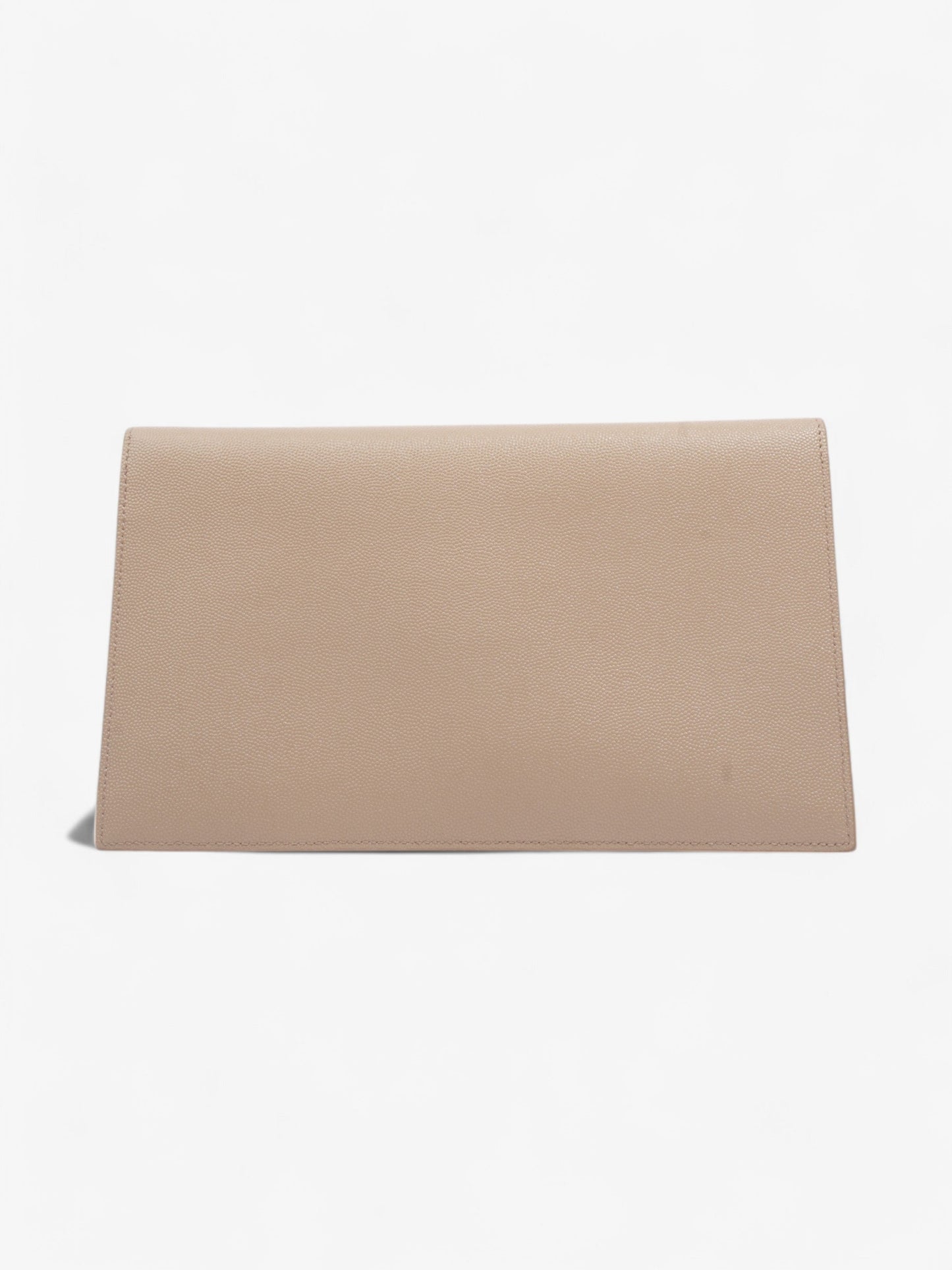 Saint Laurent Uptown Clutch Nude Grained Leather