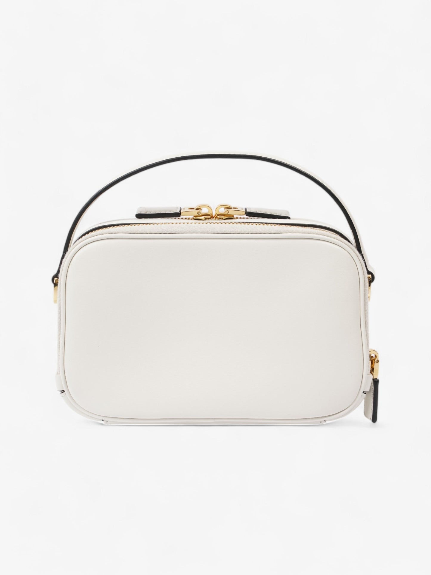 Prada Branded Pouch White Calfskin Leather Mini