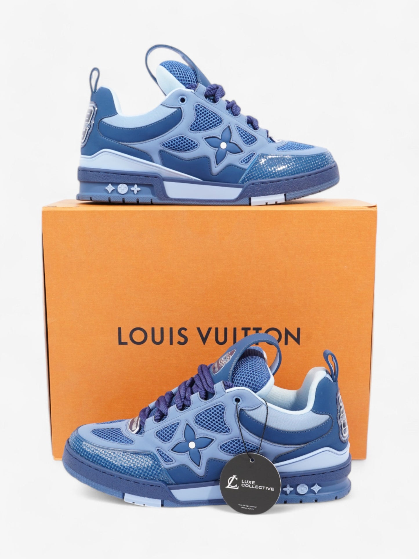 Louis Vuitton LV Skate Sneakers Blue Mesh EU 42 UK 8