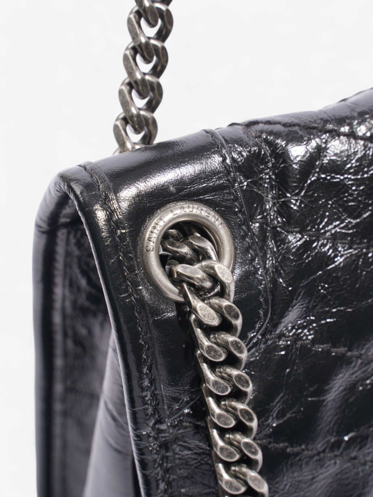 Saint Laurent Niki Black Leather Medium