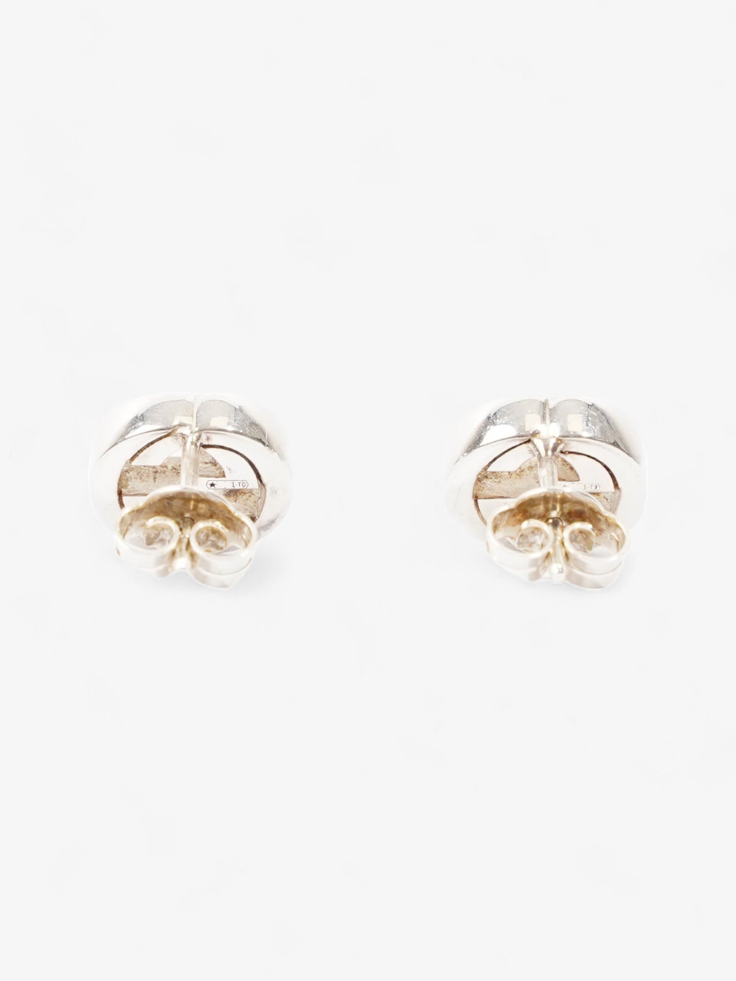 Gucci Interlocking G Earrings Silver Silver Sterling