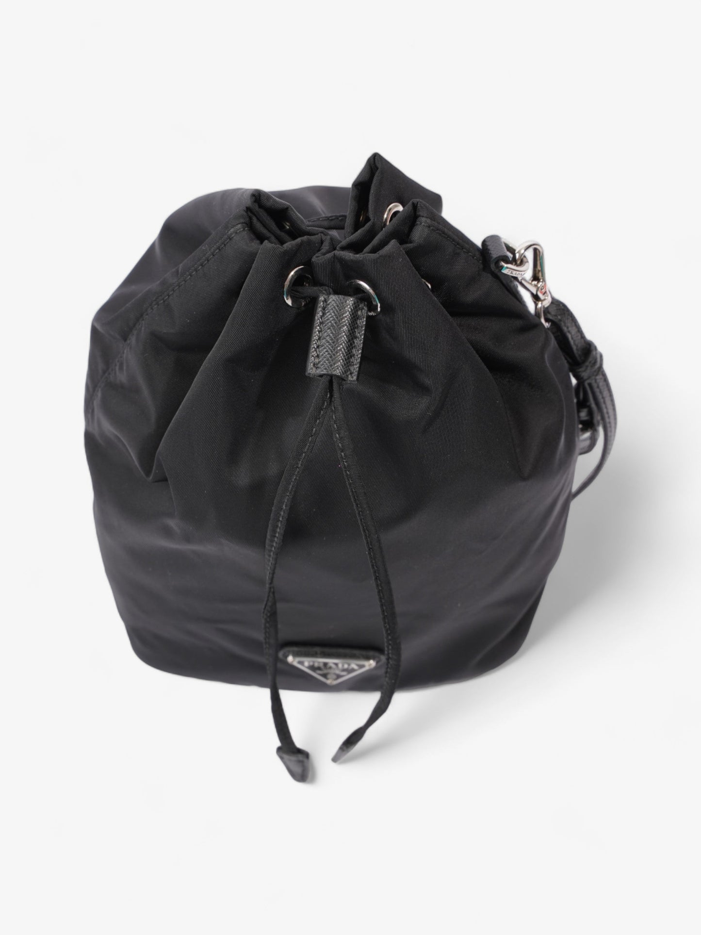 Prada Drawstring Pouch Black Re Nylon