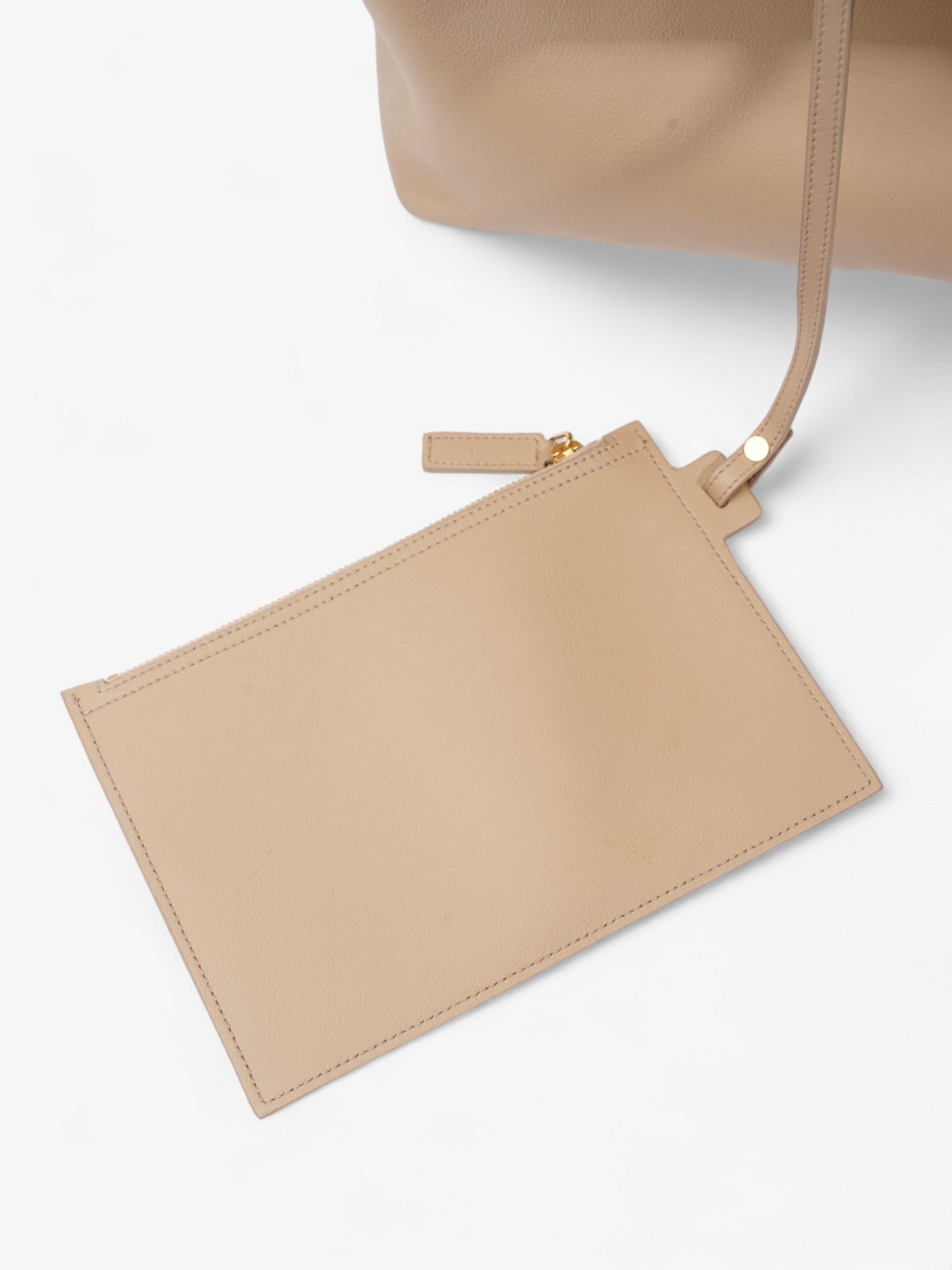 Saint Laurent Shopping Tote Beige Calfskin Leather