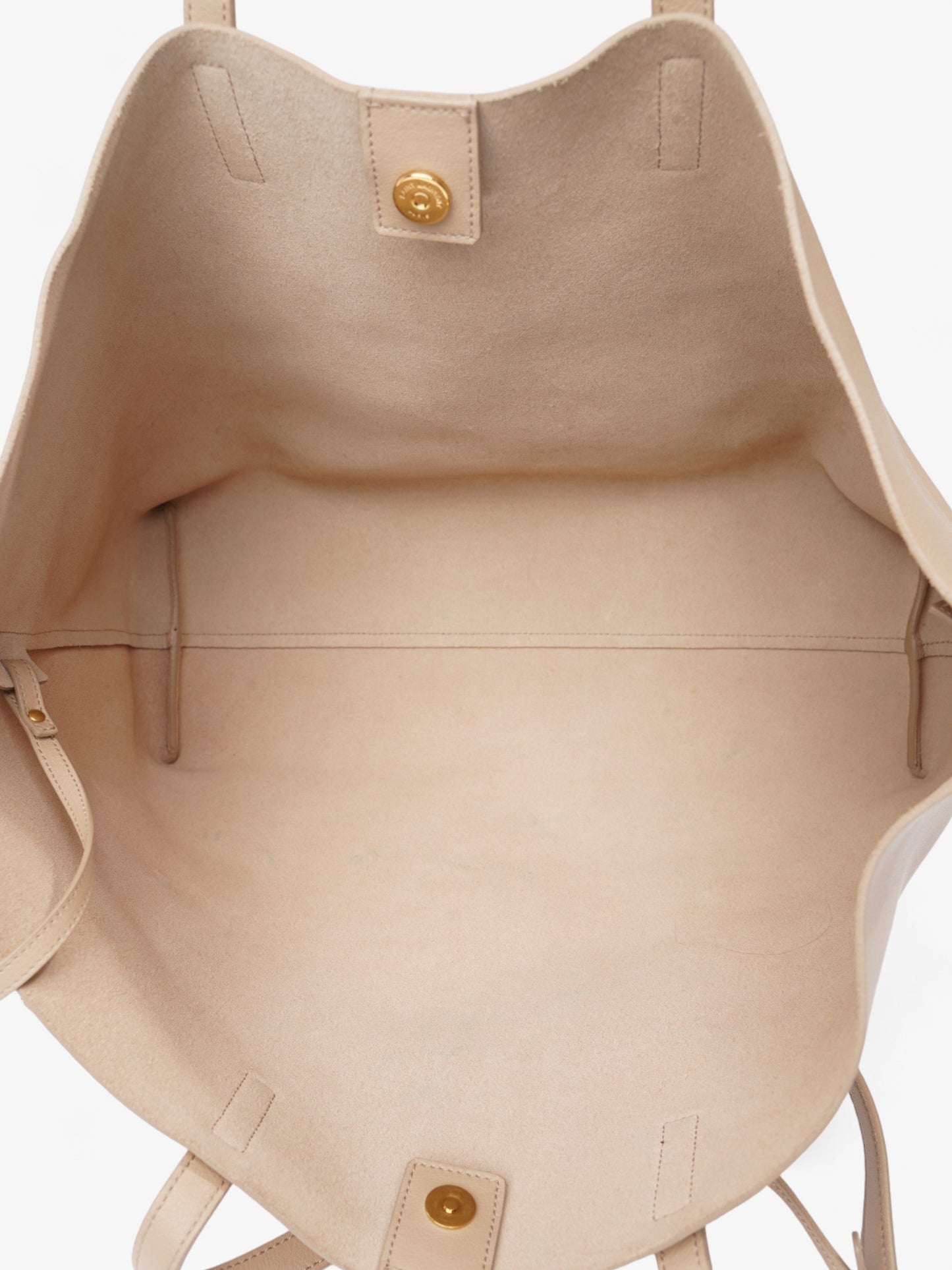 Saint Laurent Shopping Tote Beige Calfskin Leather