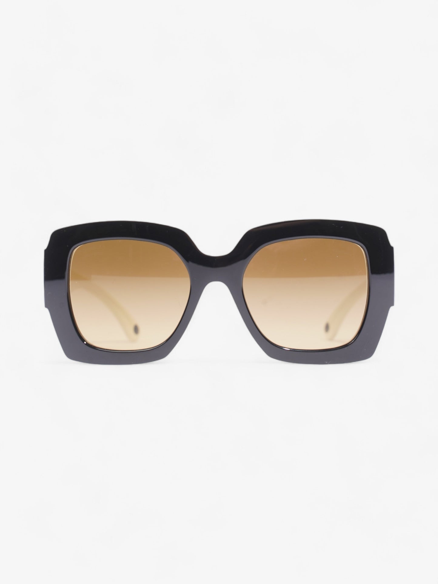 Chanel Two Tone CC Sunglasses Black / White Acetate 140mm