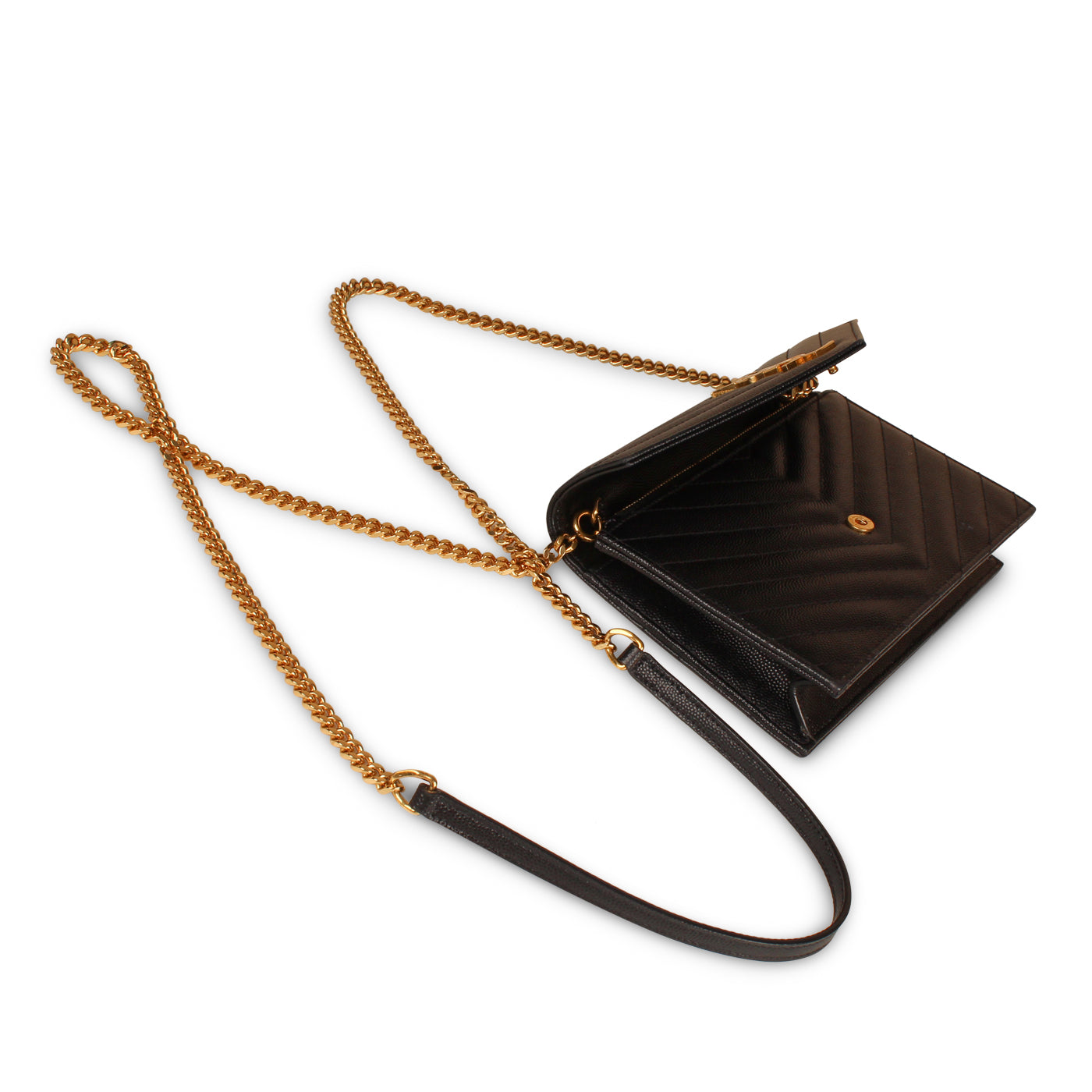 Saint Laurent Monogram Envelope Chain Wallet