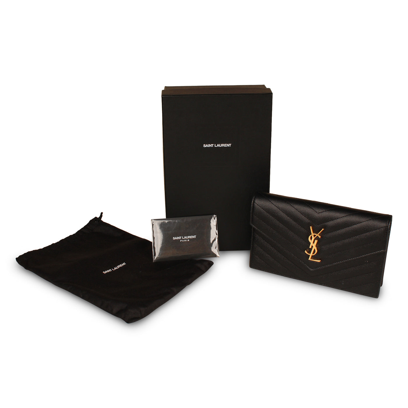 Saint Laurent Monogram Envelope Chain Wallet
