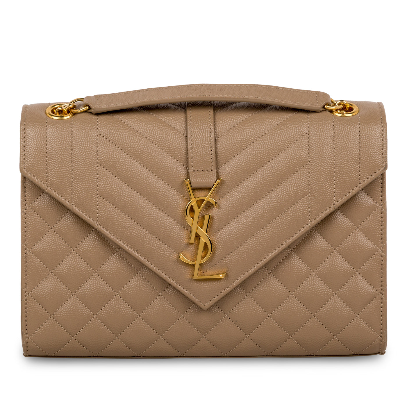 Saint Laurent Mixed Quilted Leather Satchel Bag