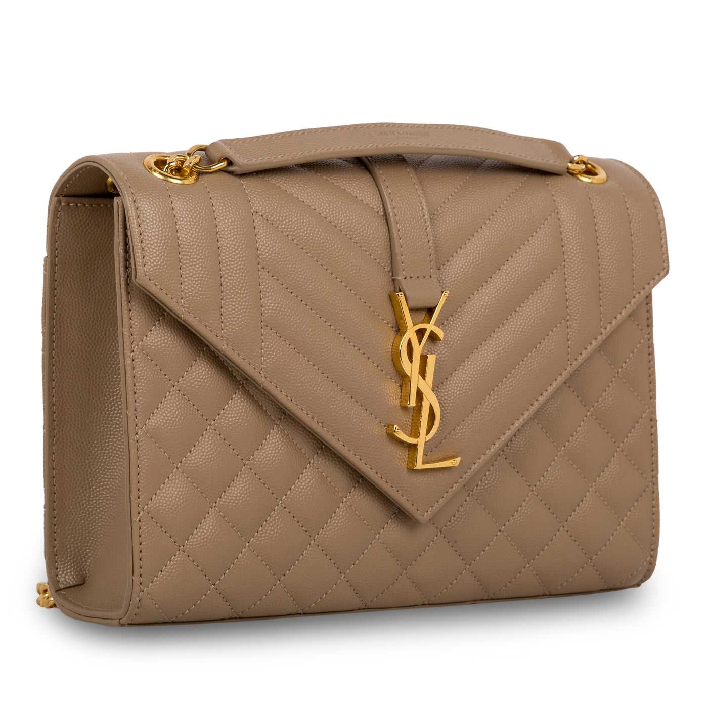 Saint Laurent Mixed Quilted Leather Satchel Bag