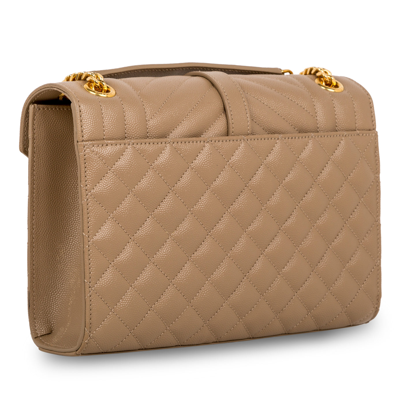 Saint Laurent Mixed Quilted Leather Satchel Bag