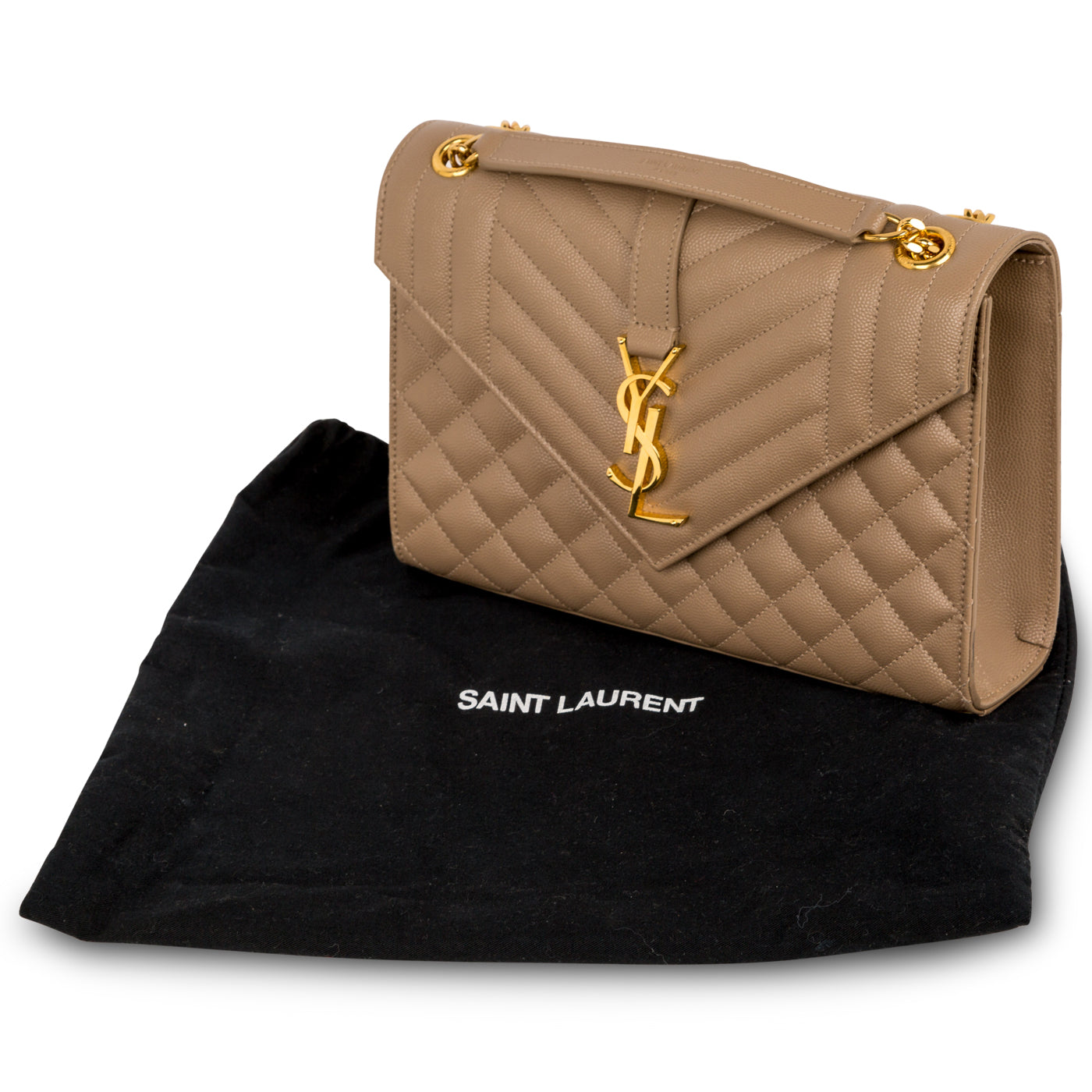 Saint Laurent Mixed Quilted Leather Satchel Bag