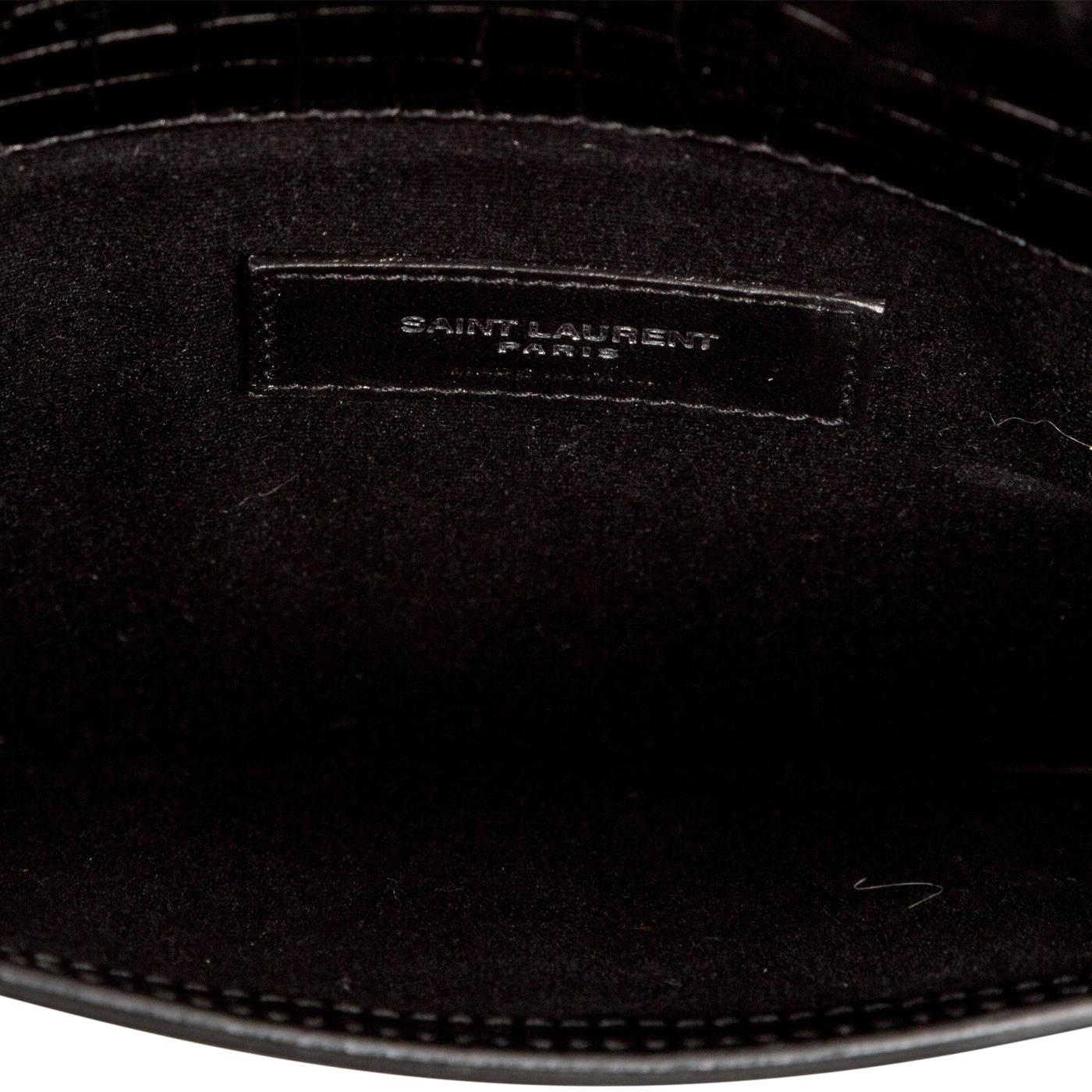 Saint Laurent Croc Embossed Uptown Clutch
