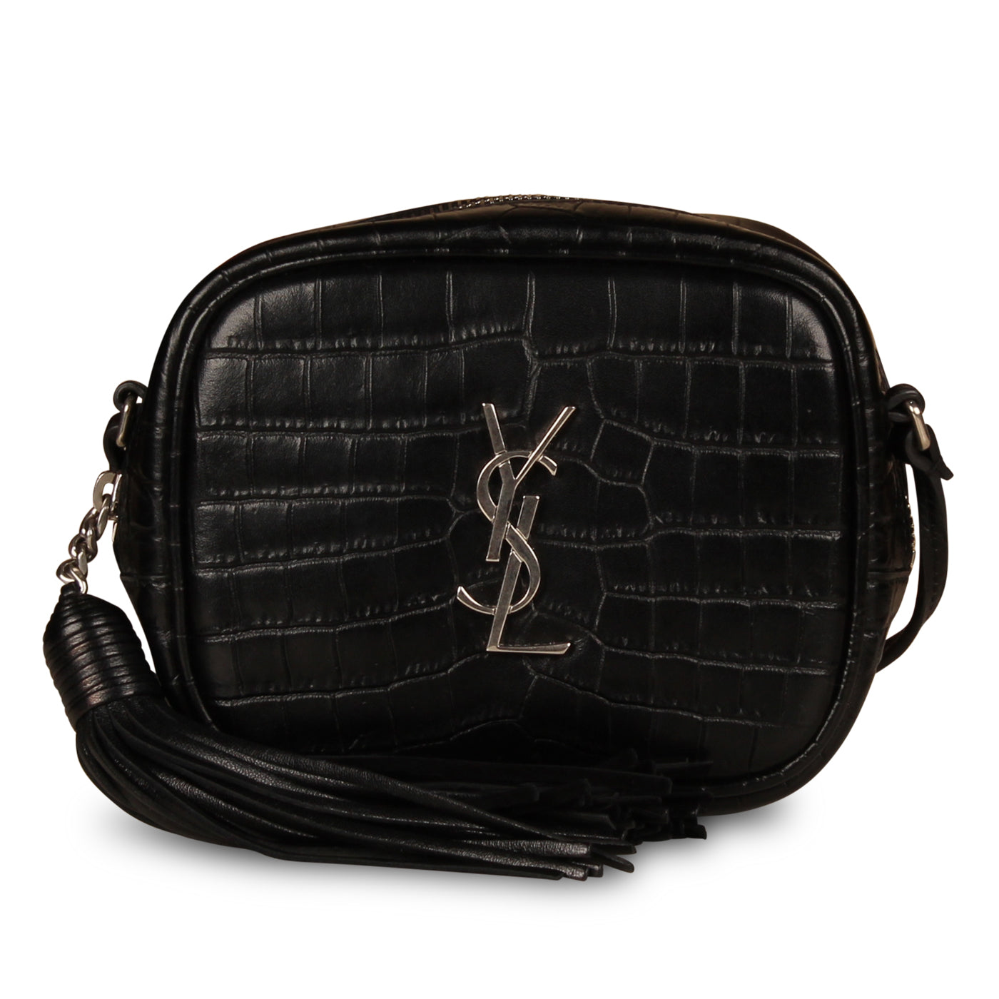 Saint Laurent Small Lou Camera Bag- Croc Embossed