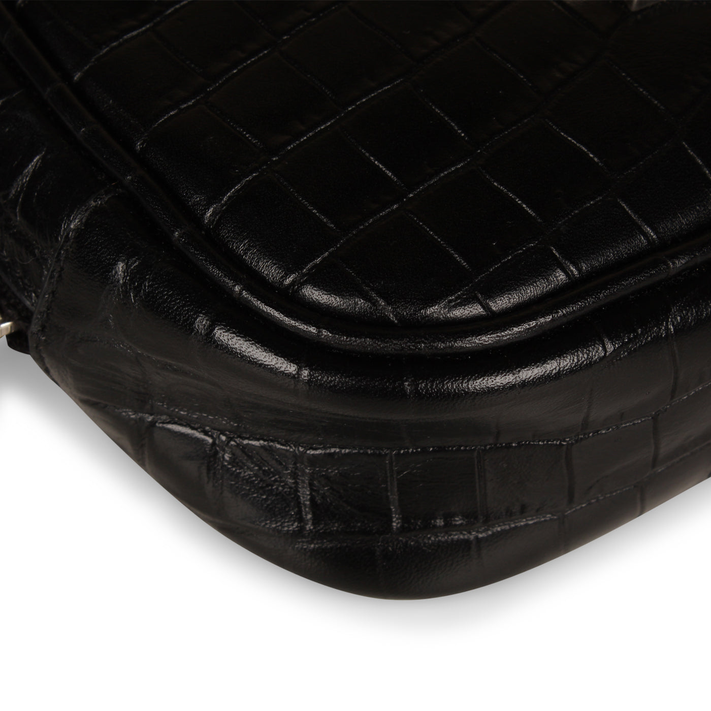 Saint Laurent Small Lou Camera Bag- Croc Embossed