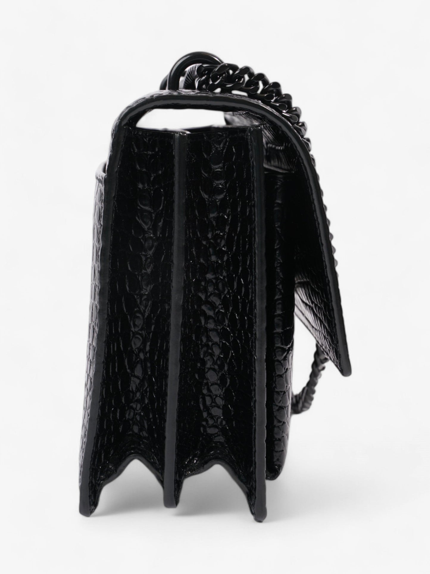 Saint Laurent Sunset Black Embossed Leather Medium