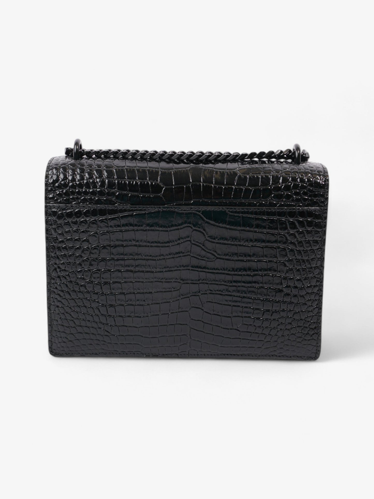 Saint Laurent Sunset Black Embossed Leather Medium