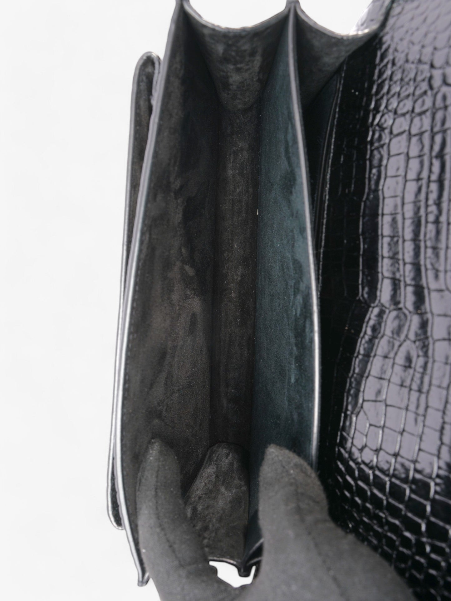 Saint Laurent Sunset Black Embossed Leather Medium