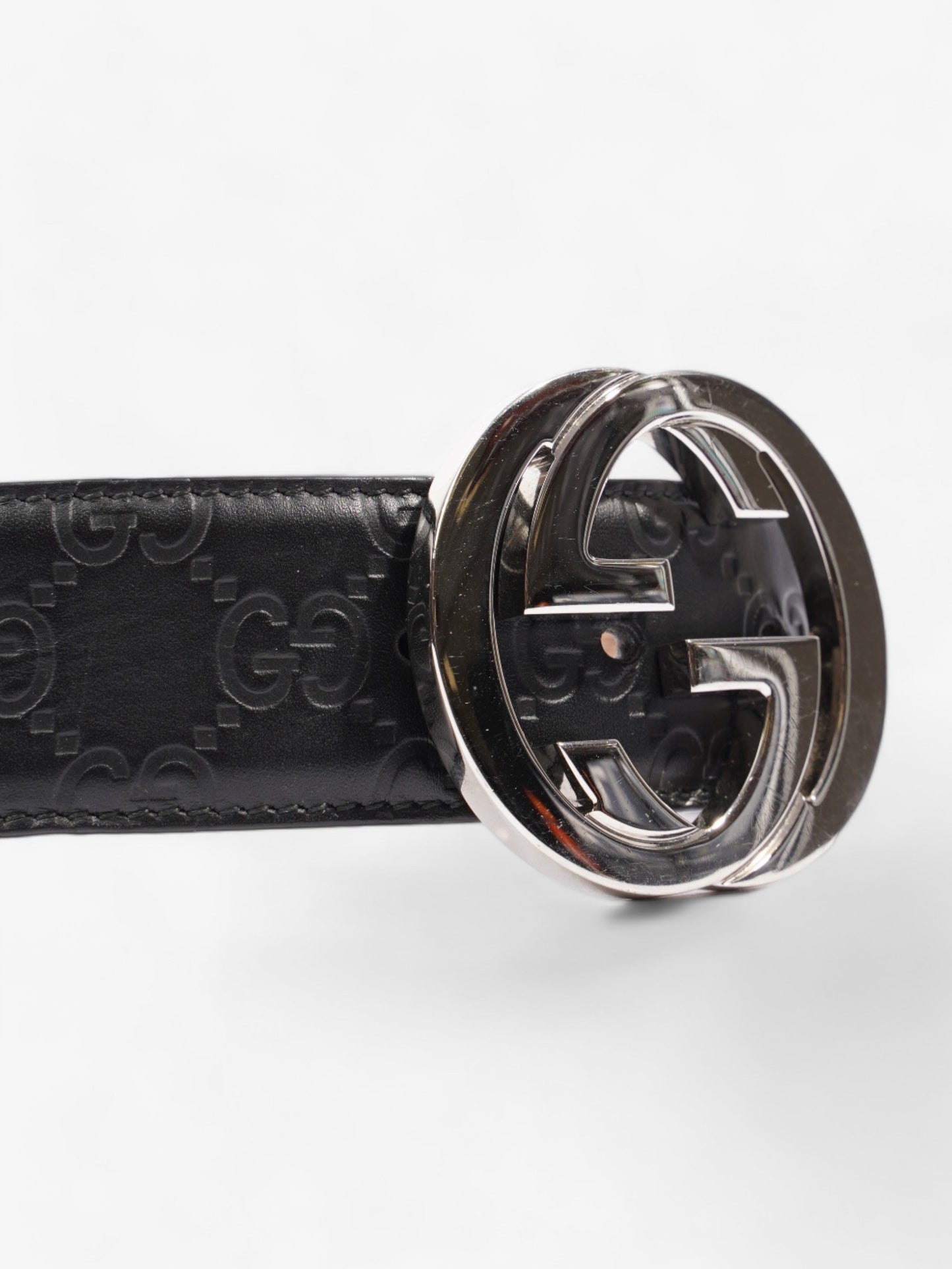 Gucci Blondie Wide Belt Black Leather 105cm / 42"