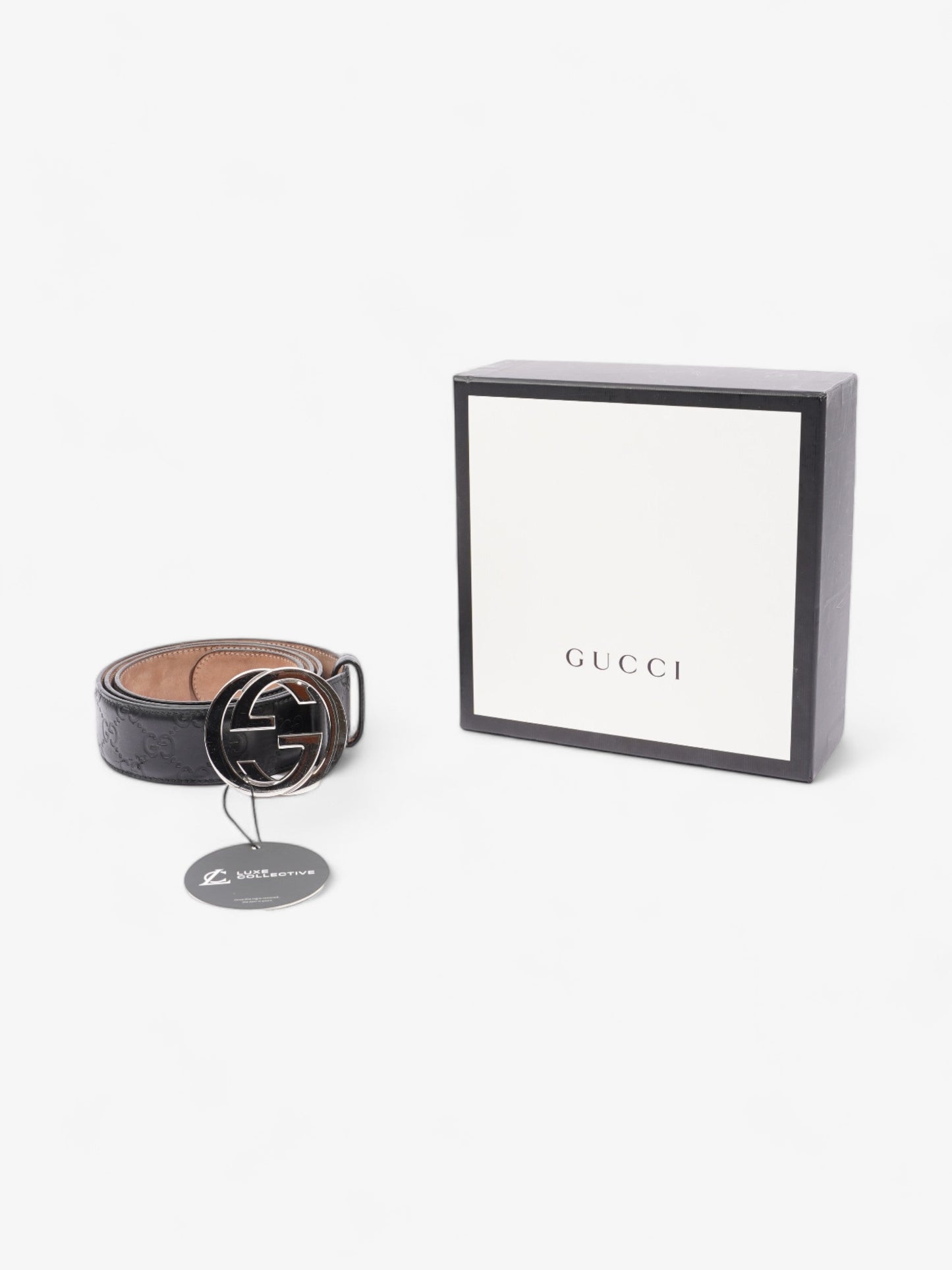 Gucci Blondie Wide Belt Black Leather 105cm / 42"