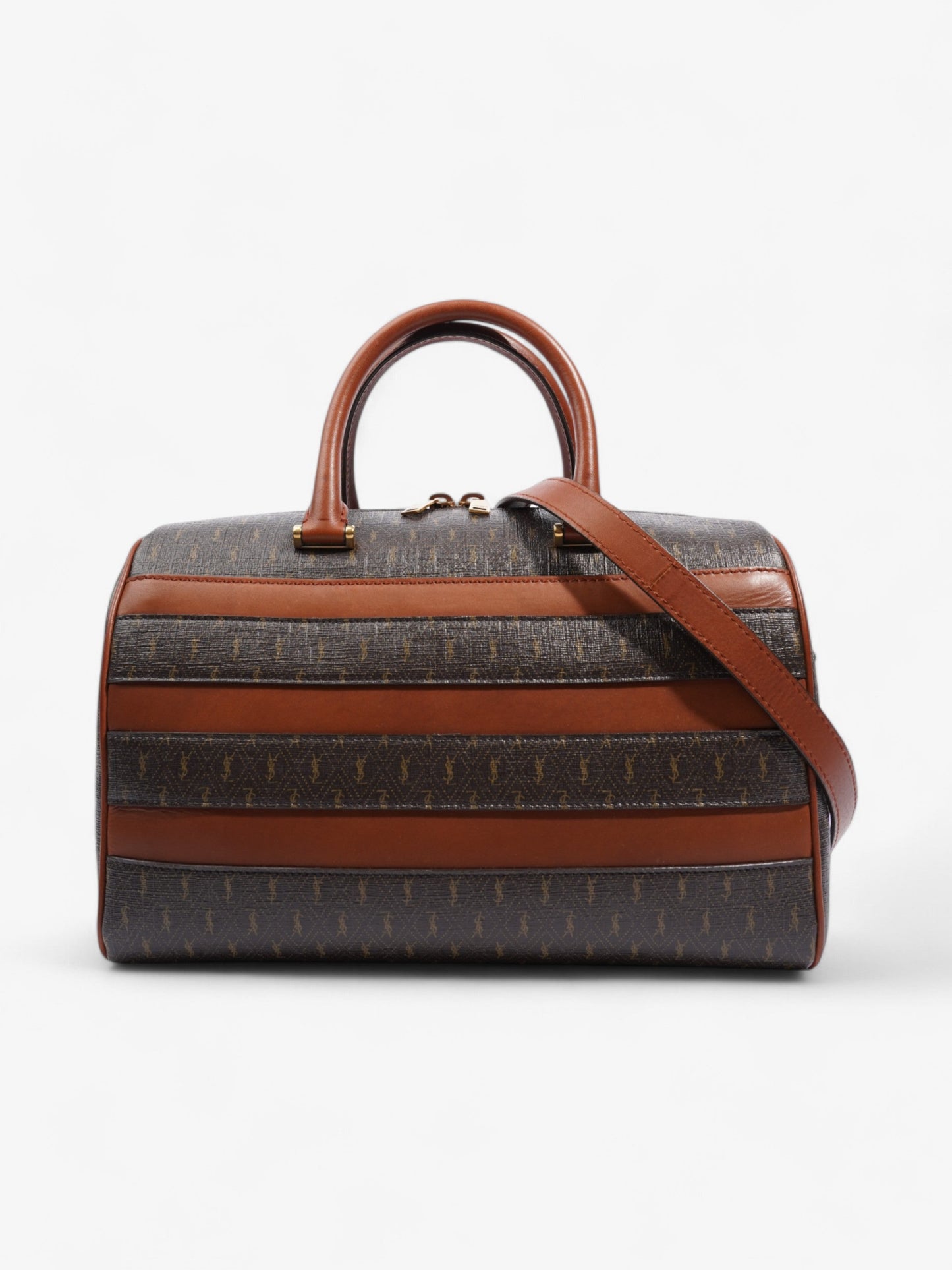 Saint Laurent Le Monogramme Duffle Bag Brown Canvas