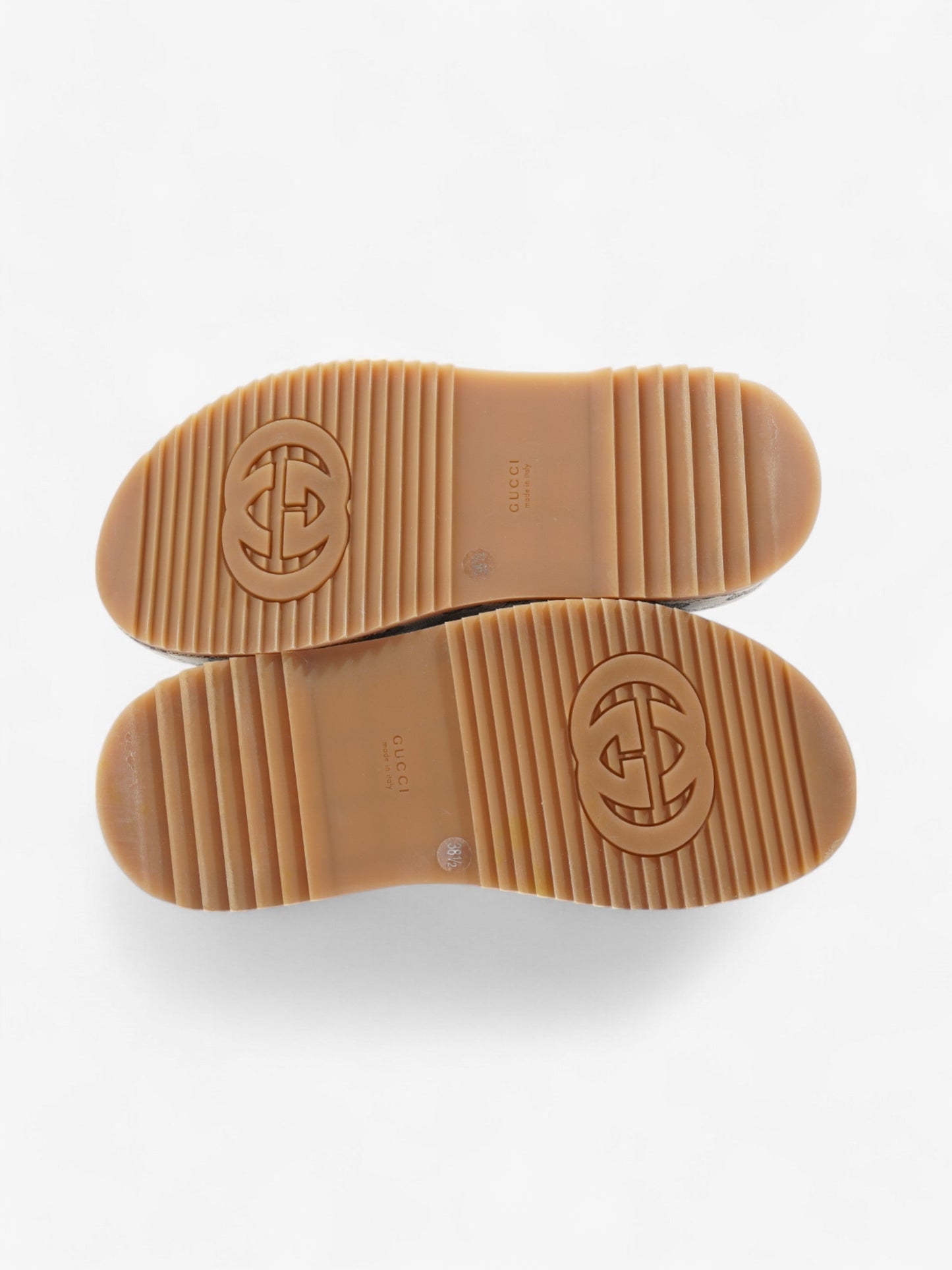 Gucci GG Platform Sandals Beige / Brown Canvas EU 38.5 UK 5.5