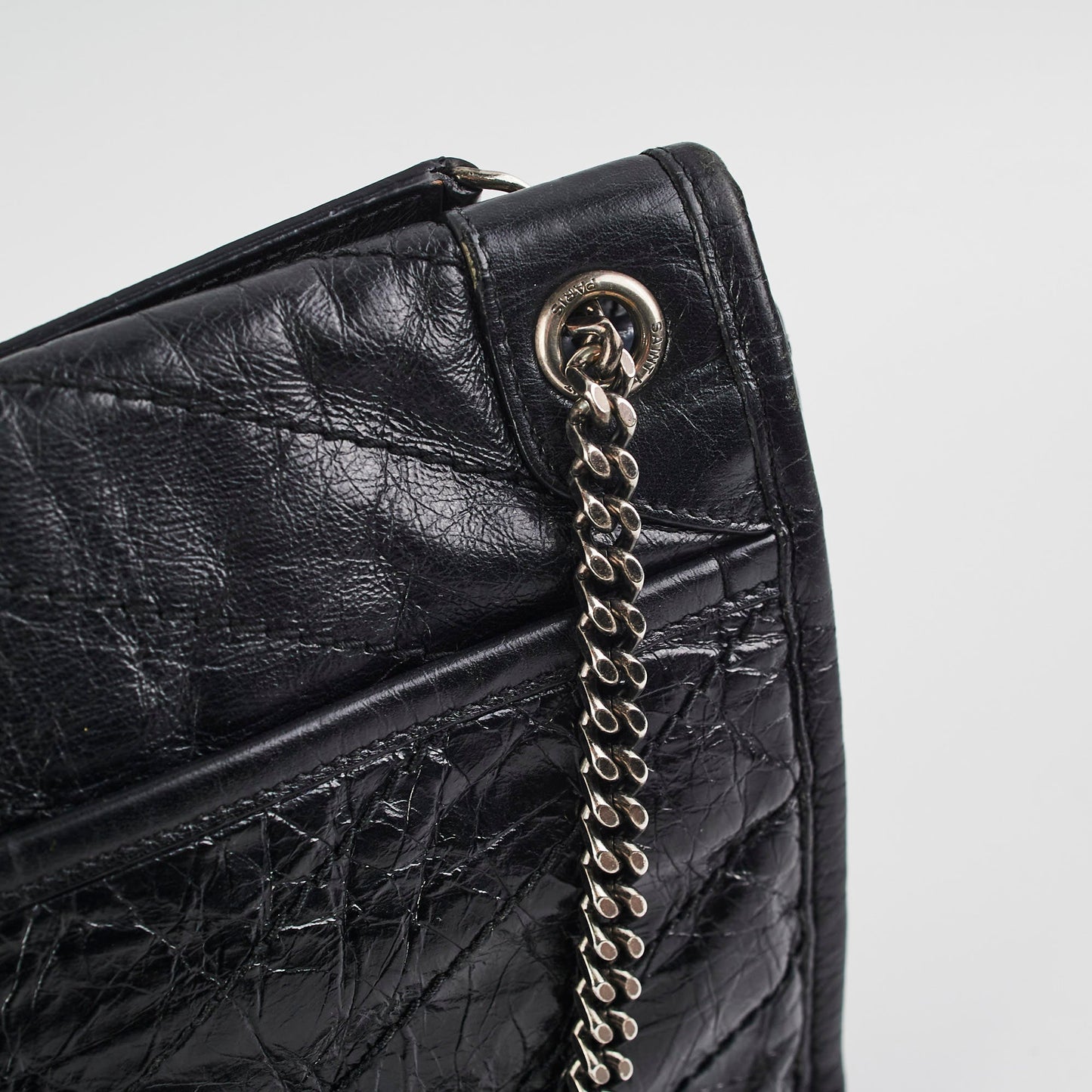 Saint Laurent Baby Niki Calfskin Bag Black