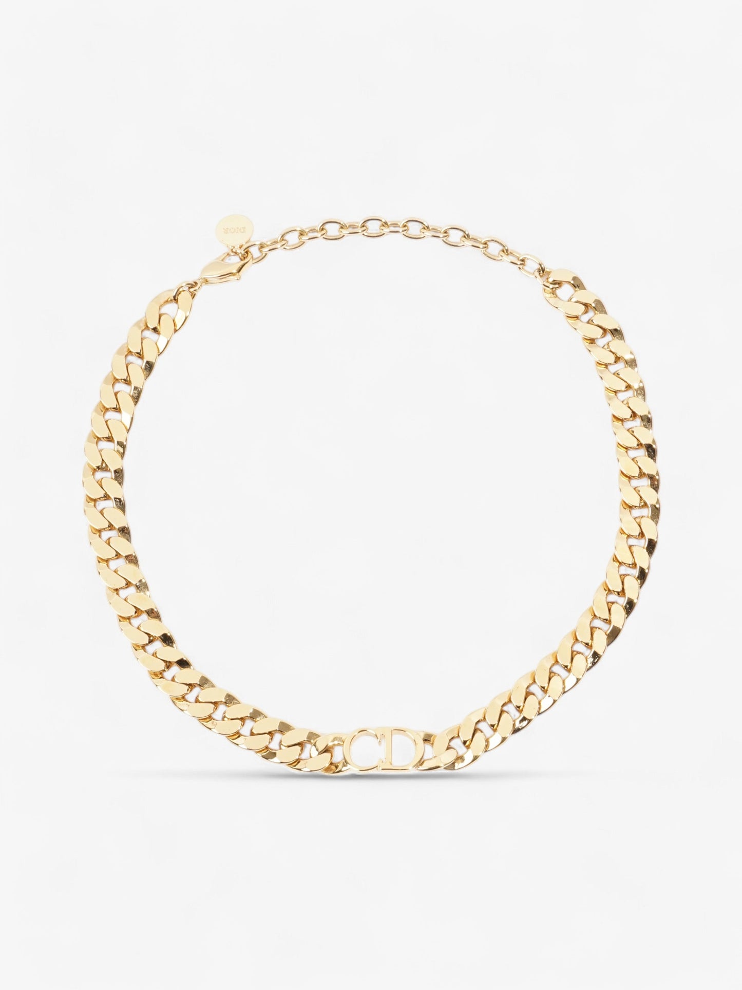 Christian Dior CD Chain Choker Gold Base Metal