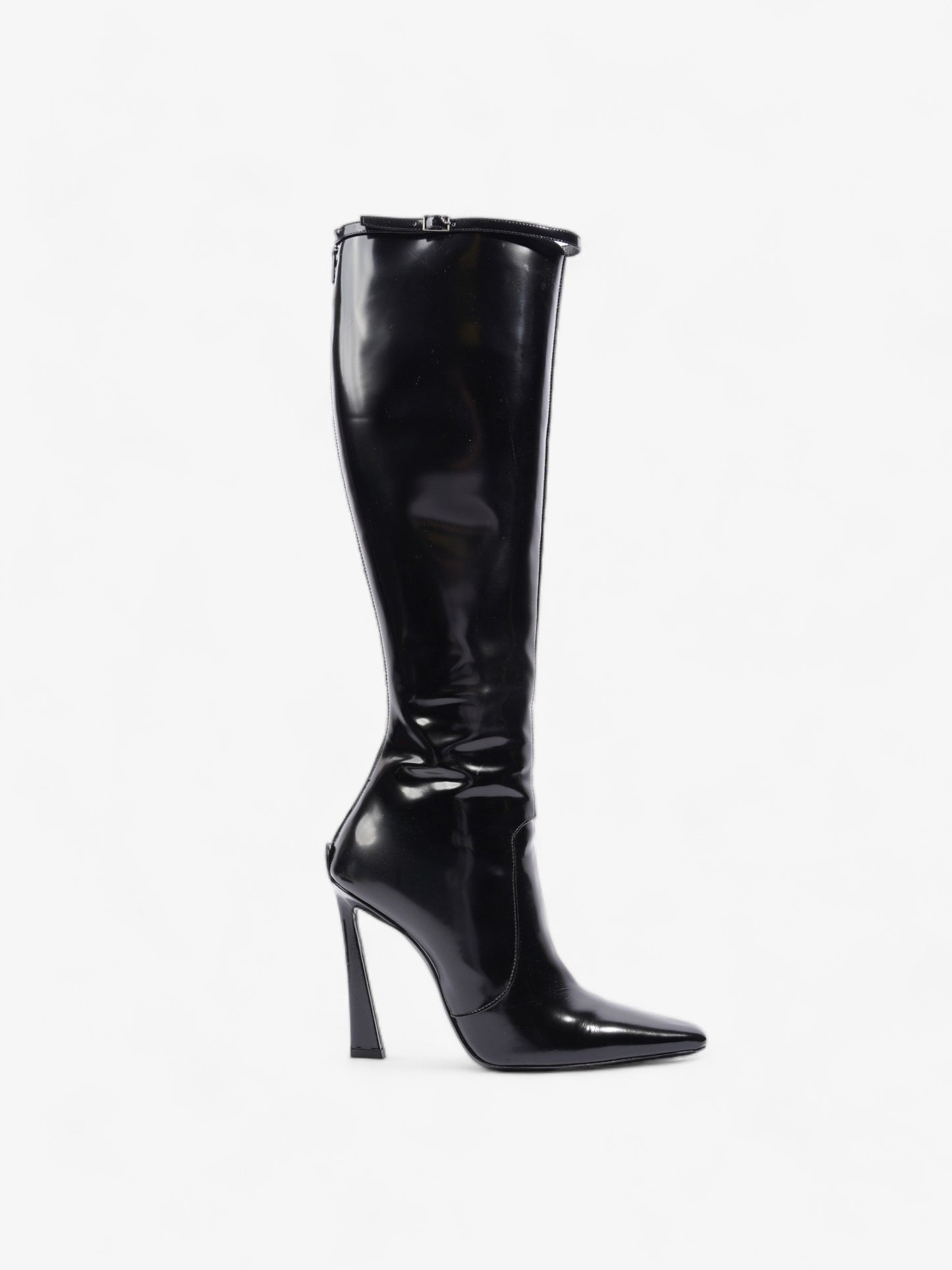 Saint Laurent Tess Boot 110 Black Patent Leather EU 40 UK 7