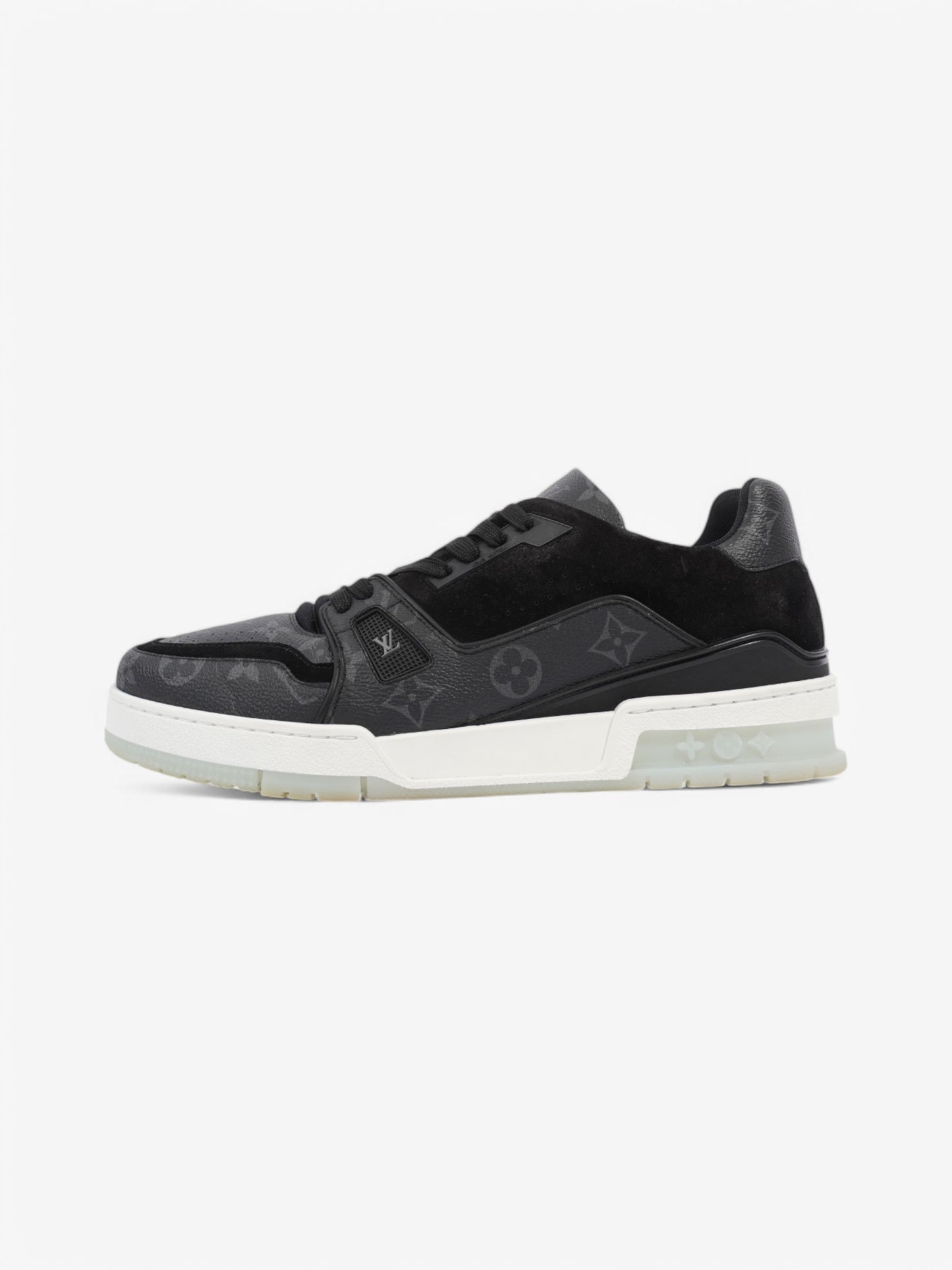 Louis Vuitton LV Trainer Sneakers Black / Grey Leather EU 42 UK 8