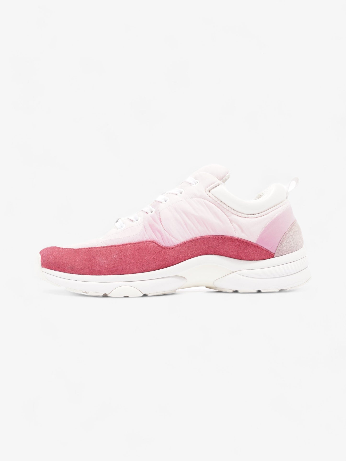 Chanel CC Logo Sneakers Pink / Red / White Nylon EU 41 UK 8