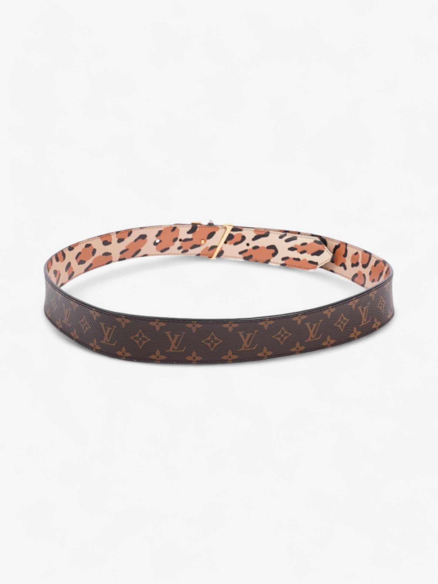 Louis Vuitton Initials Reversible Belt Monogram / Leopard Canvas 109cm