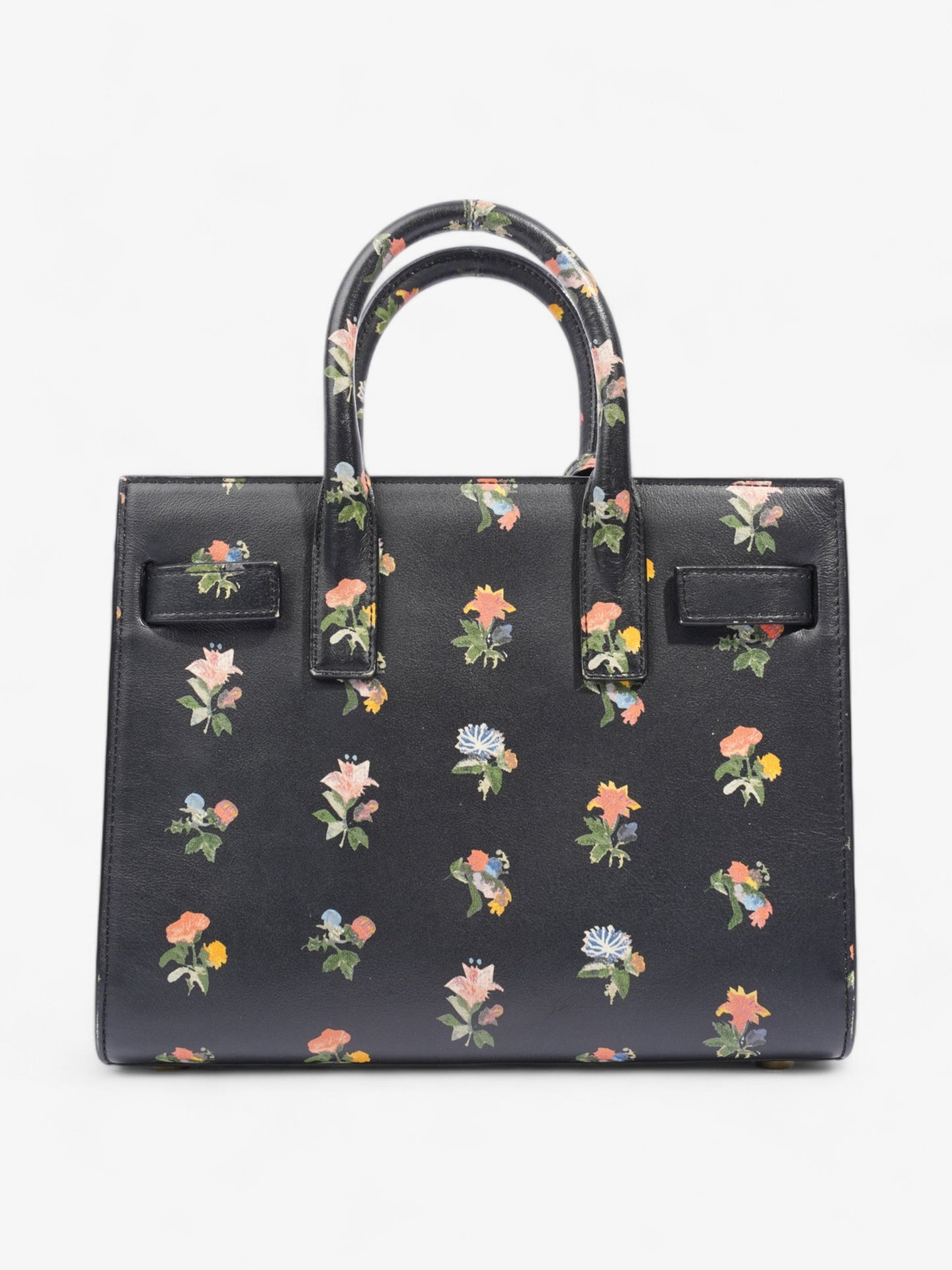 Saint Laurent Sac De Jour Black / Floral Leather Nano