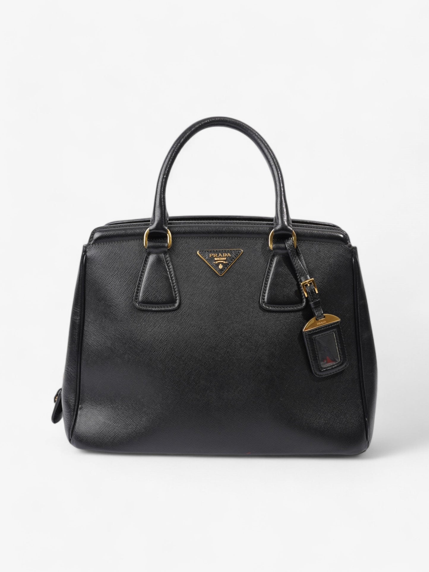 Prada Parabole Shopping Tote Black Saffiano Leather