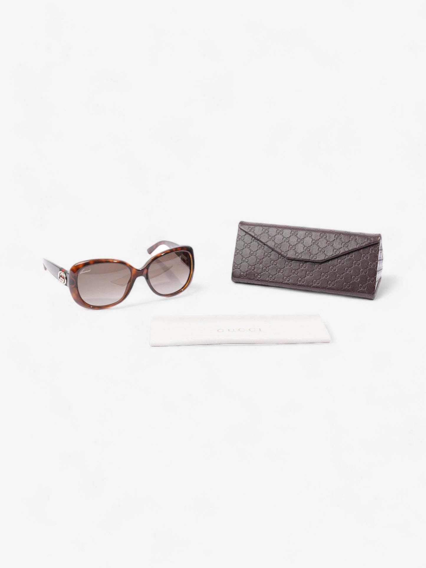 Gucci GG Round Sunglasses Brown Acetate 135mm