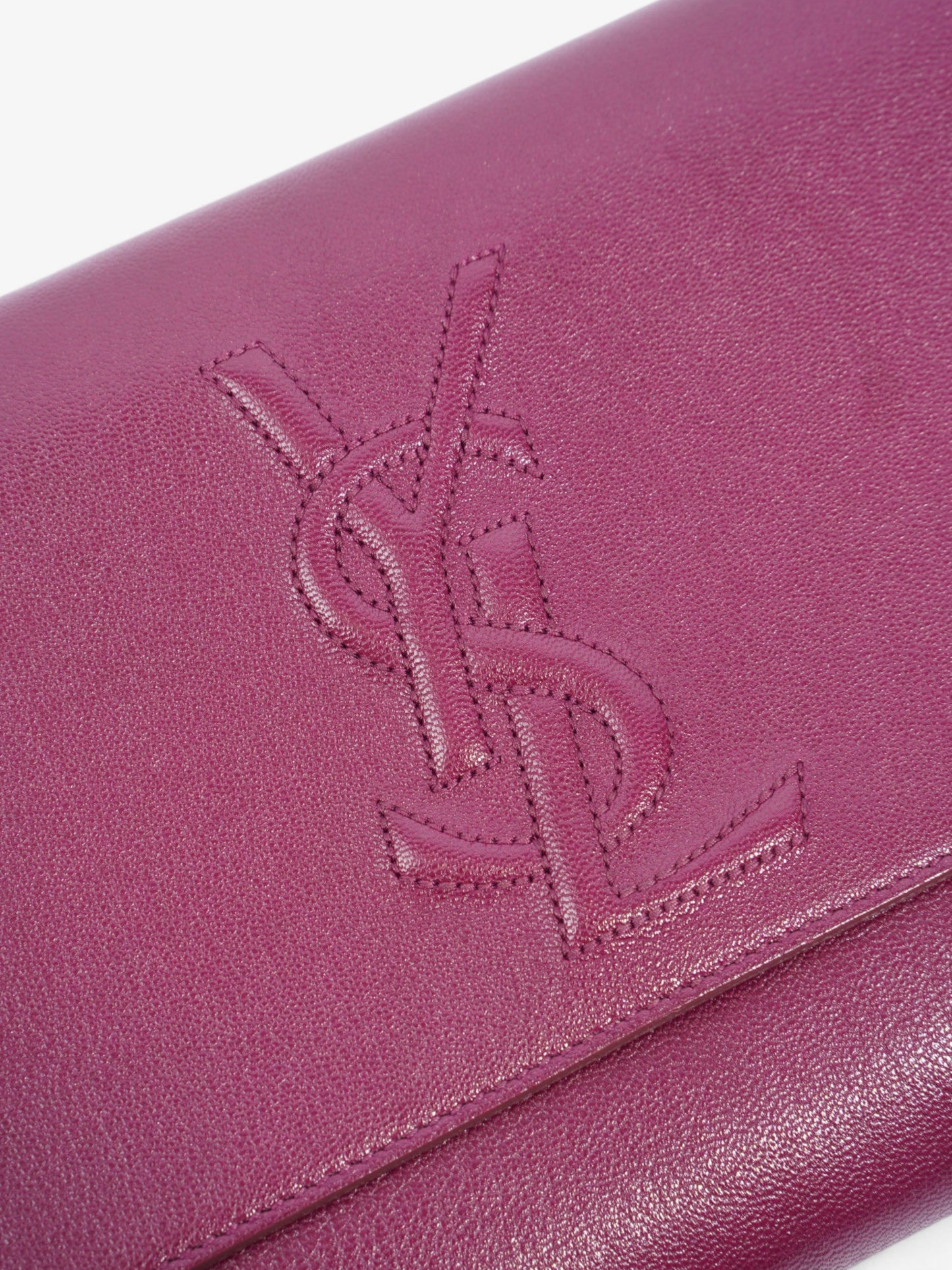 Saint Laurent Belle de Jour Purple Leather