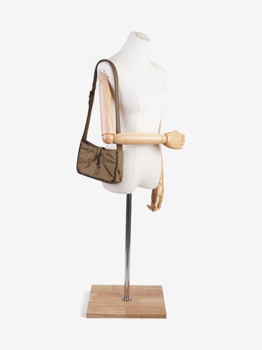 Saint Laurent 5 a 7 Shoulder Bag Khaki Nylon
