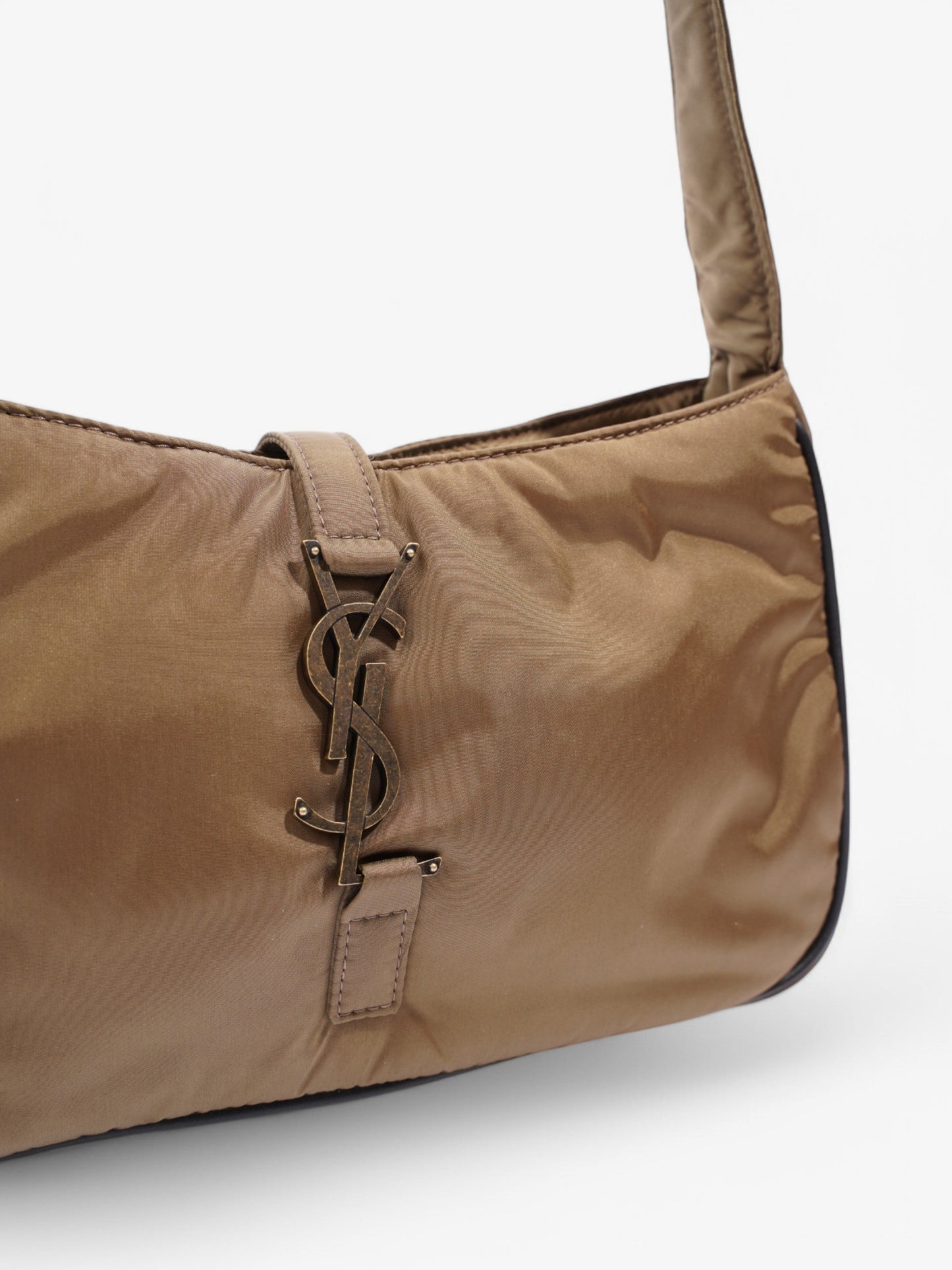 Saint Laurent 5 a 7 Shoulder Bag Khaki Nylon