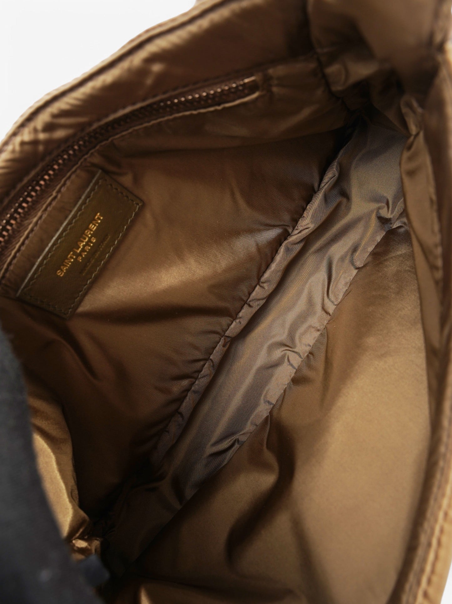 Saint Laurent 5 a 7 Shoulder Bag Khaki Nylon