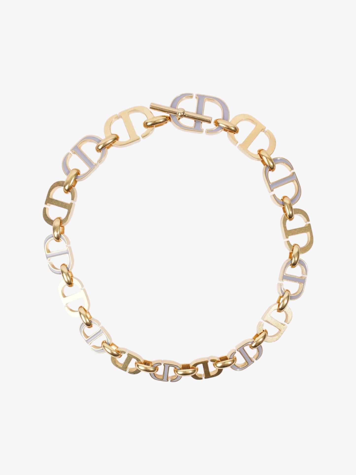 Christian Dior CD Link Chocker Gold / Grey Base Metal