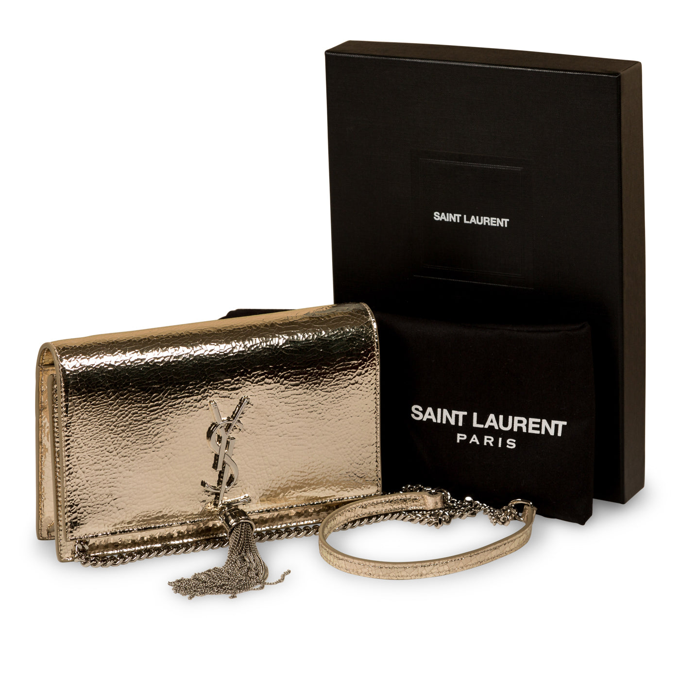 Saint Laurent Metallic Kate Tassel Bag