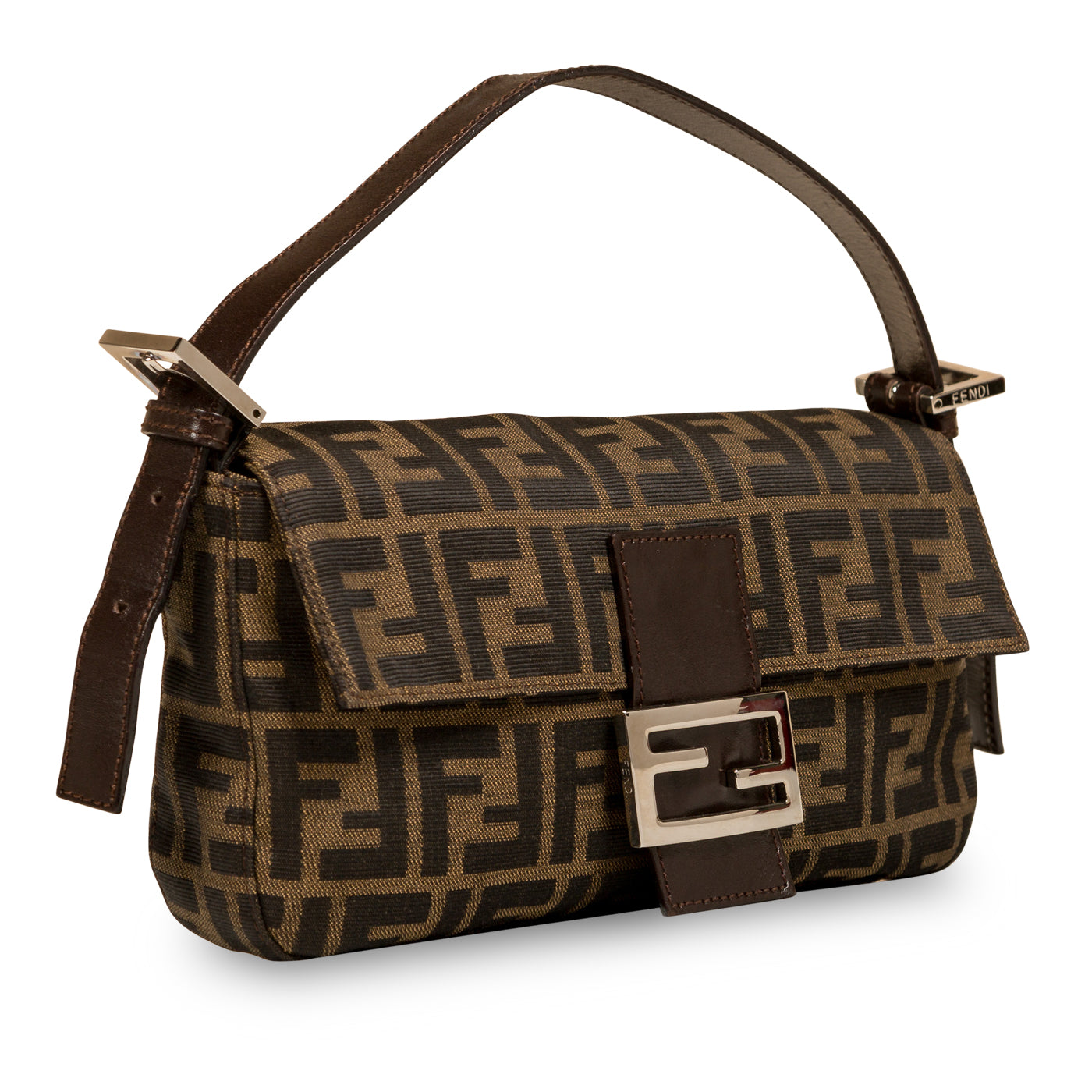 Fendi Zucca Canvas Vintage Baguette Bag