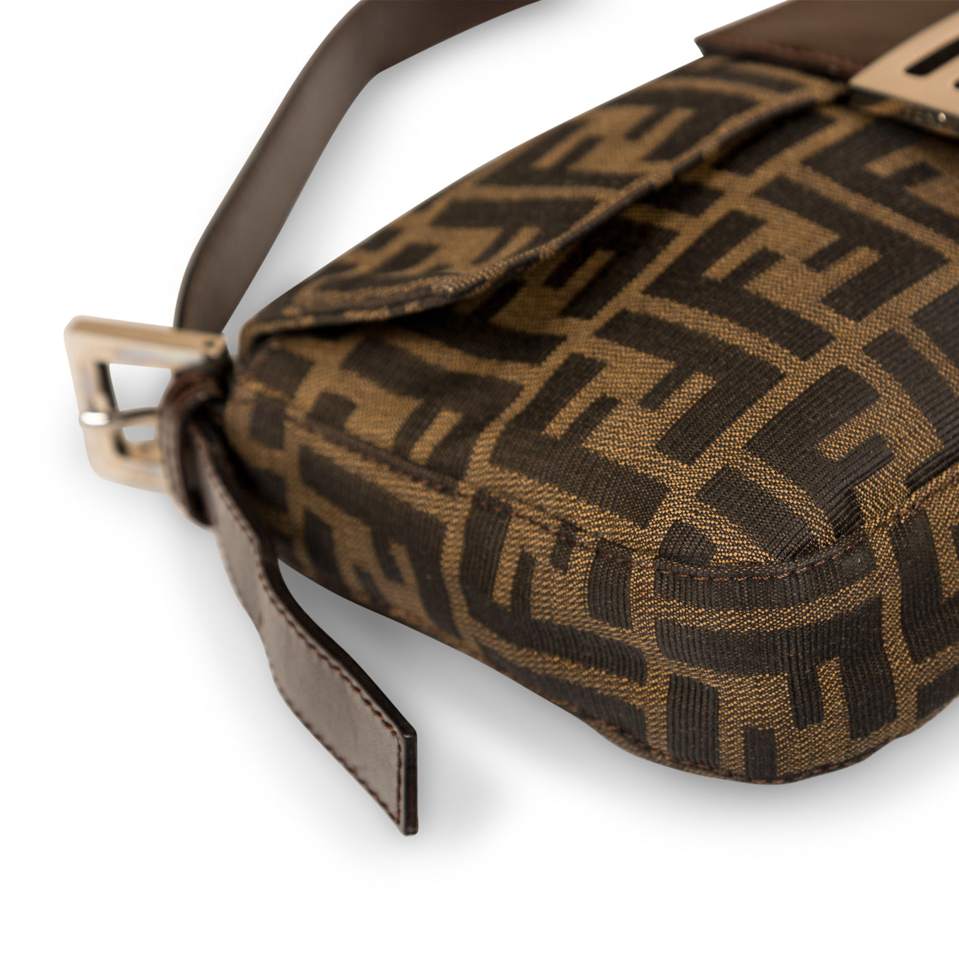 Fendi Zucca Canvas Vintage Baguette Bag