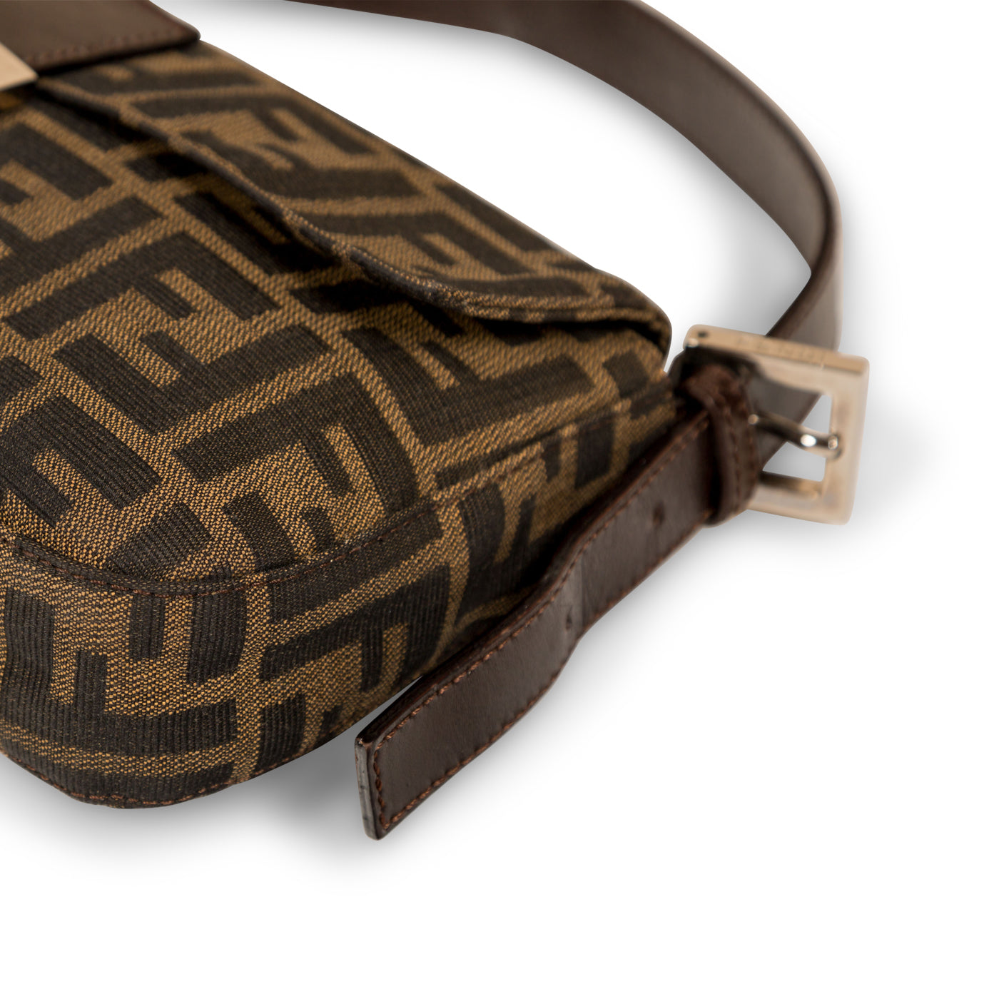 Fendi Zucca Canvas Vintage Baguette Bag