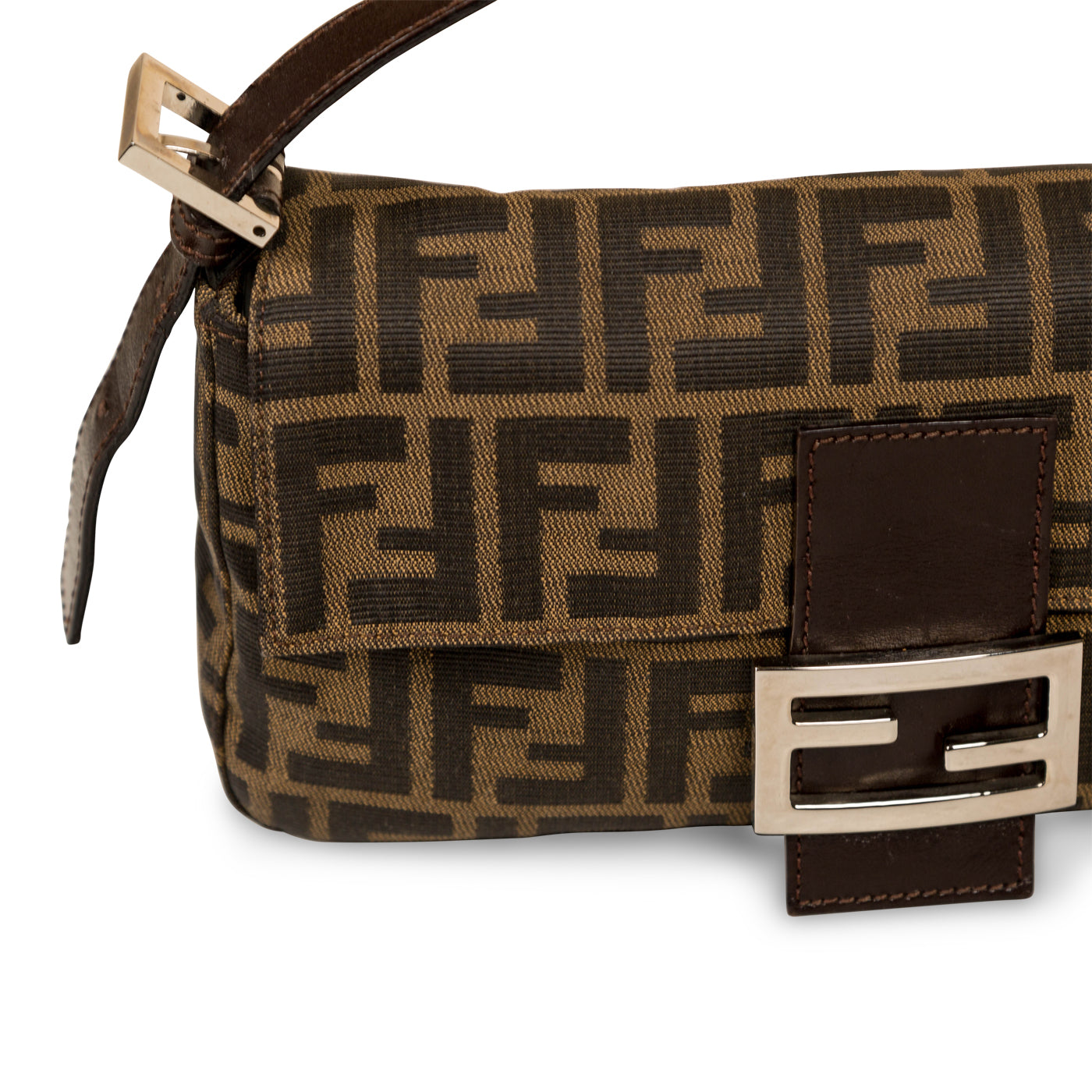 Fendi Zucca Canvas Vintage Baguette Bag