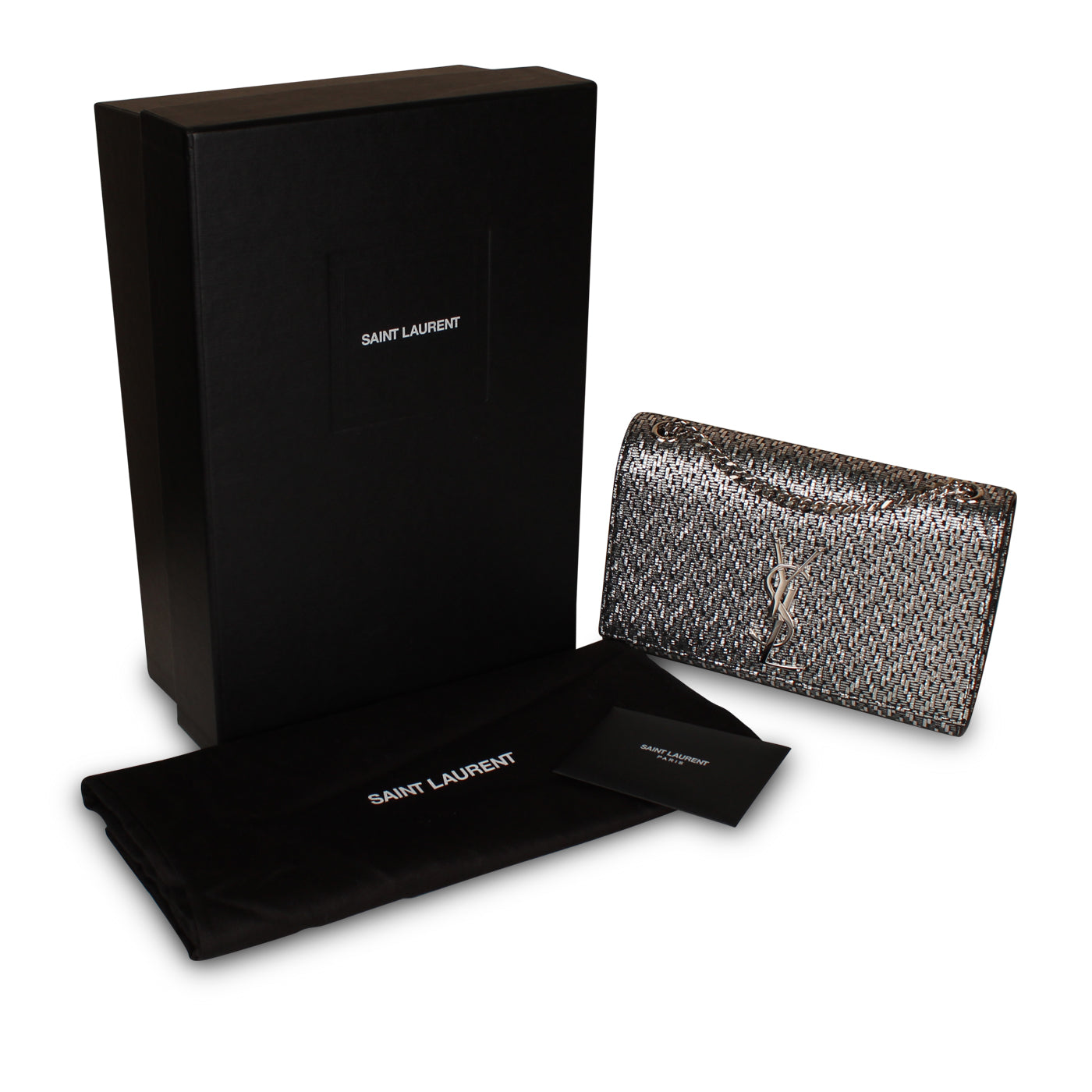 Saint Laurent Small Silver Kate Bag