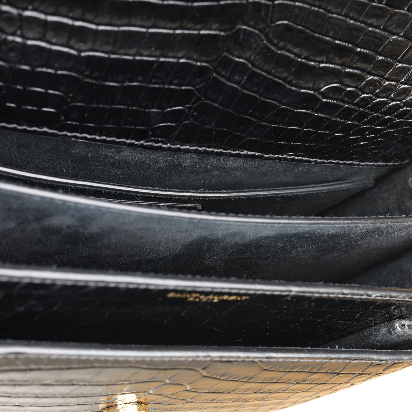 Saint Laurent Sunset Bag - Croc Embossed